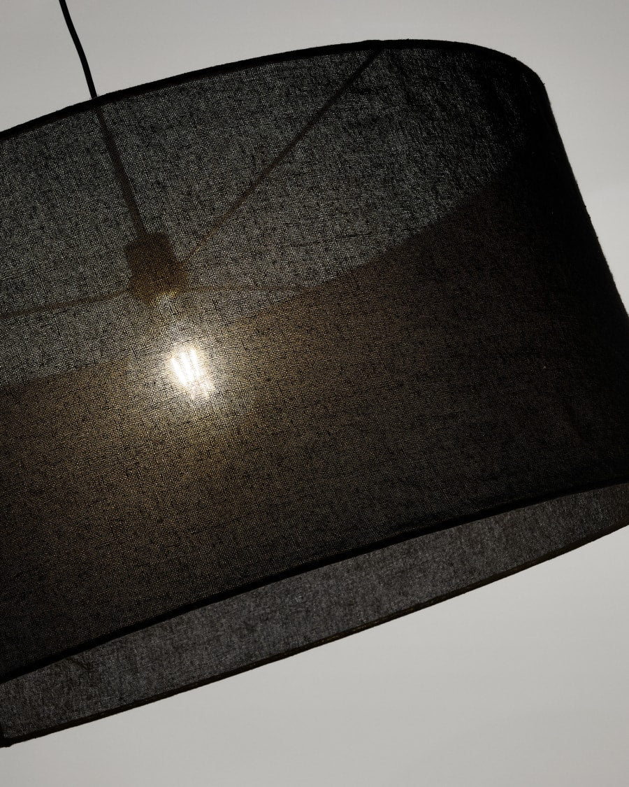 Abażur lampy wiszącej MARIELA czarny lniany - Image 10