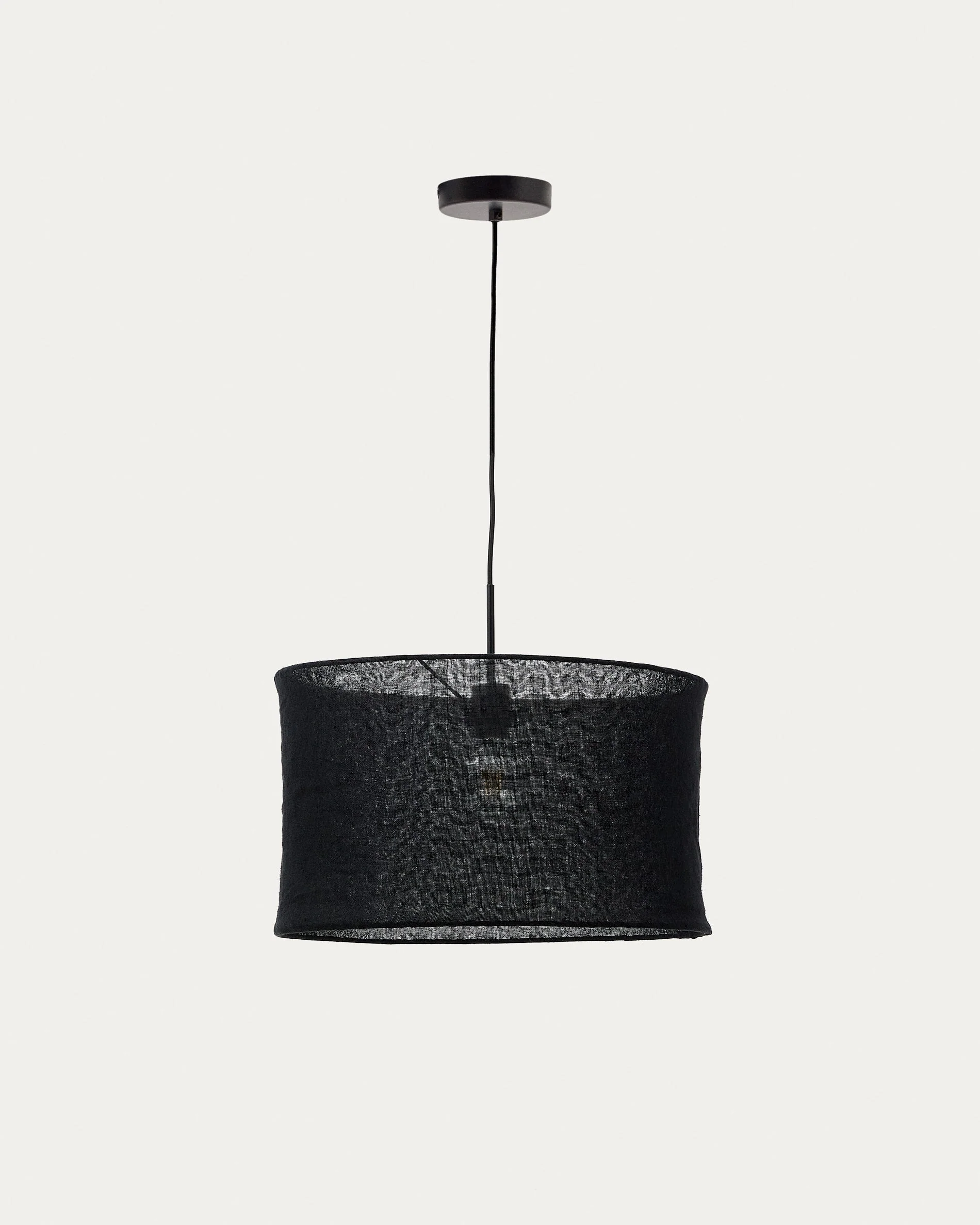 Abażur lampy wiszącej MARIELA czarny lniany - Image 4
