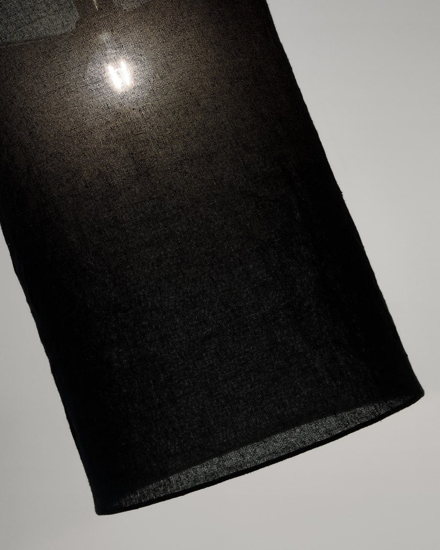Abażur lampy wiszącej MARIELA czarny lniany - Image 7