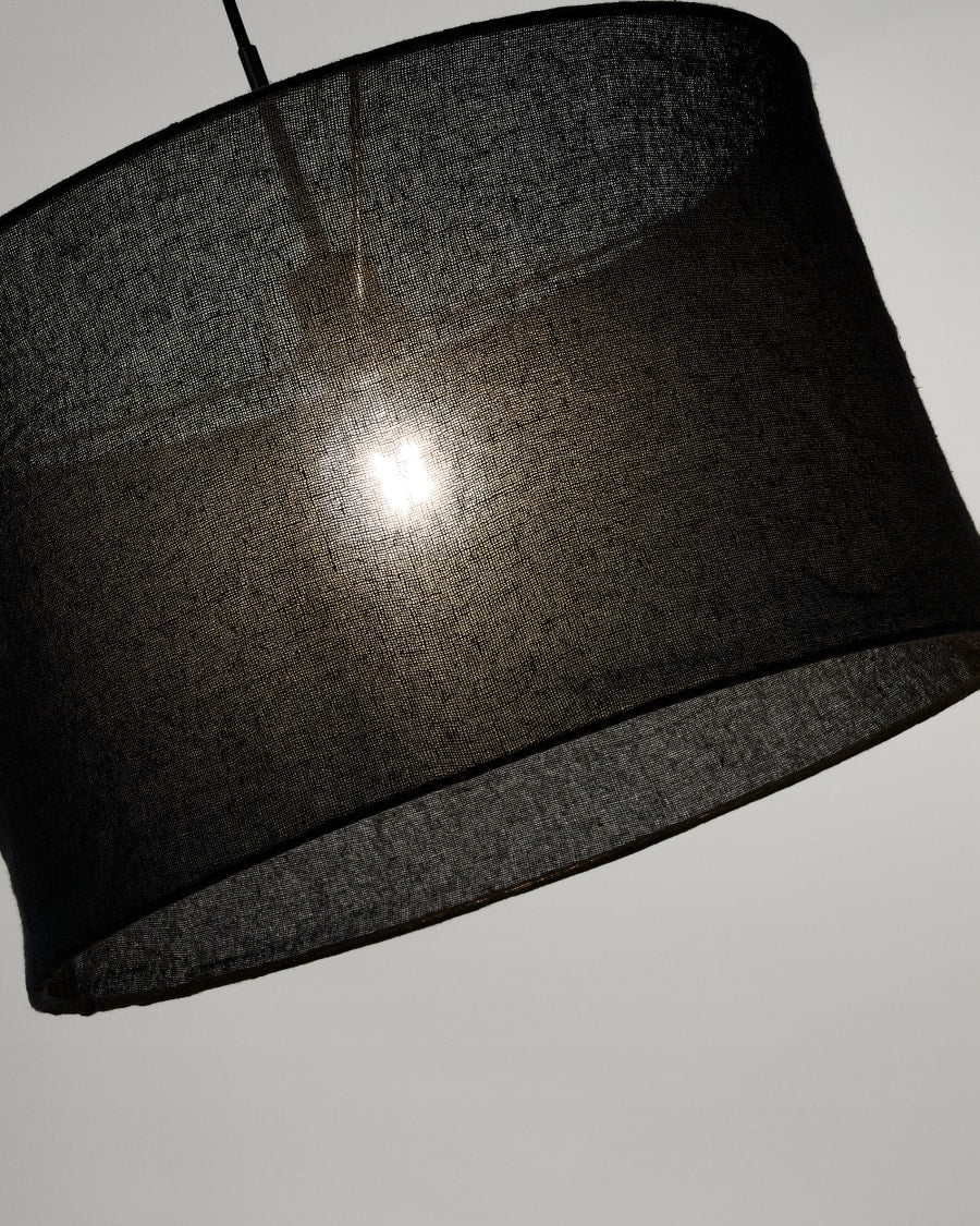 Abażur lampy wiszącej MARIELA czarny lniany - Image 8