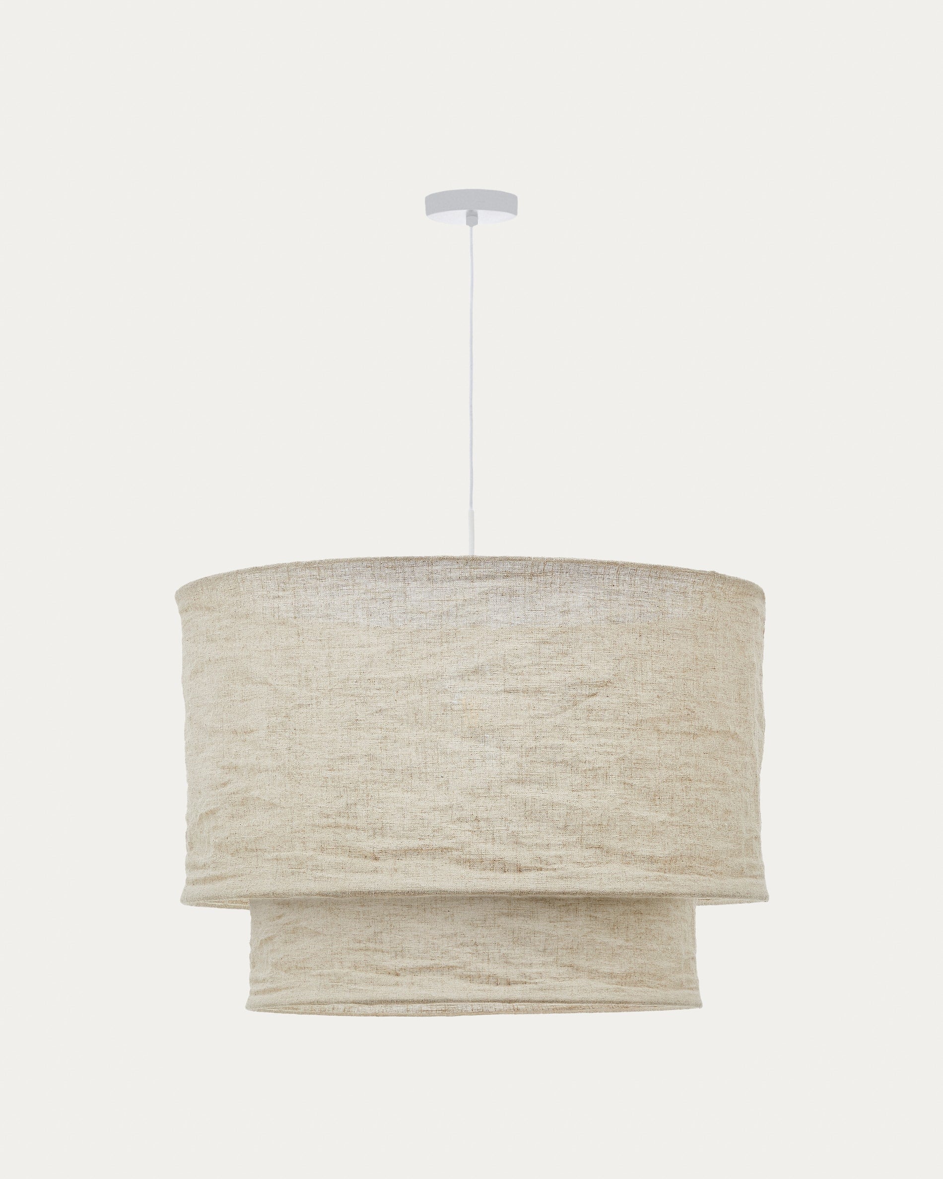 Abażur lampy wiszącej MARIELA beżowy lniany - Image 23