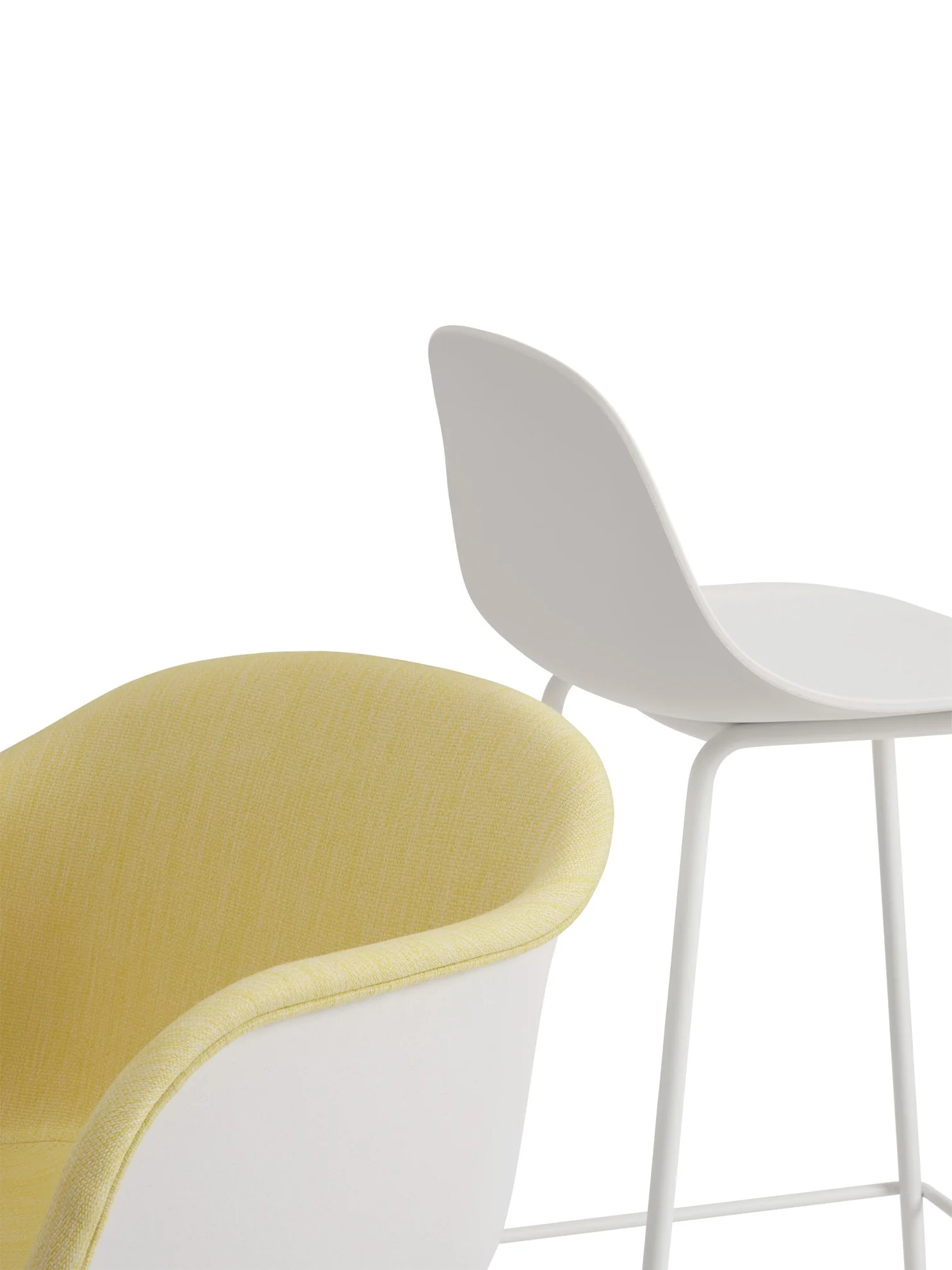Krzesło barowe FIBER personalizowane ze stalową podstawą - Image 9