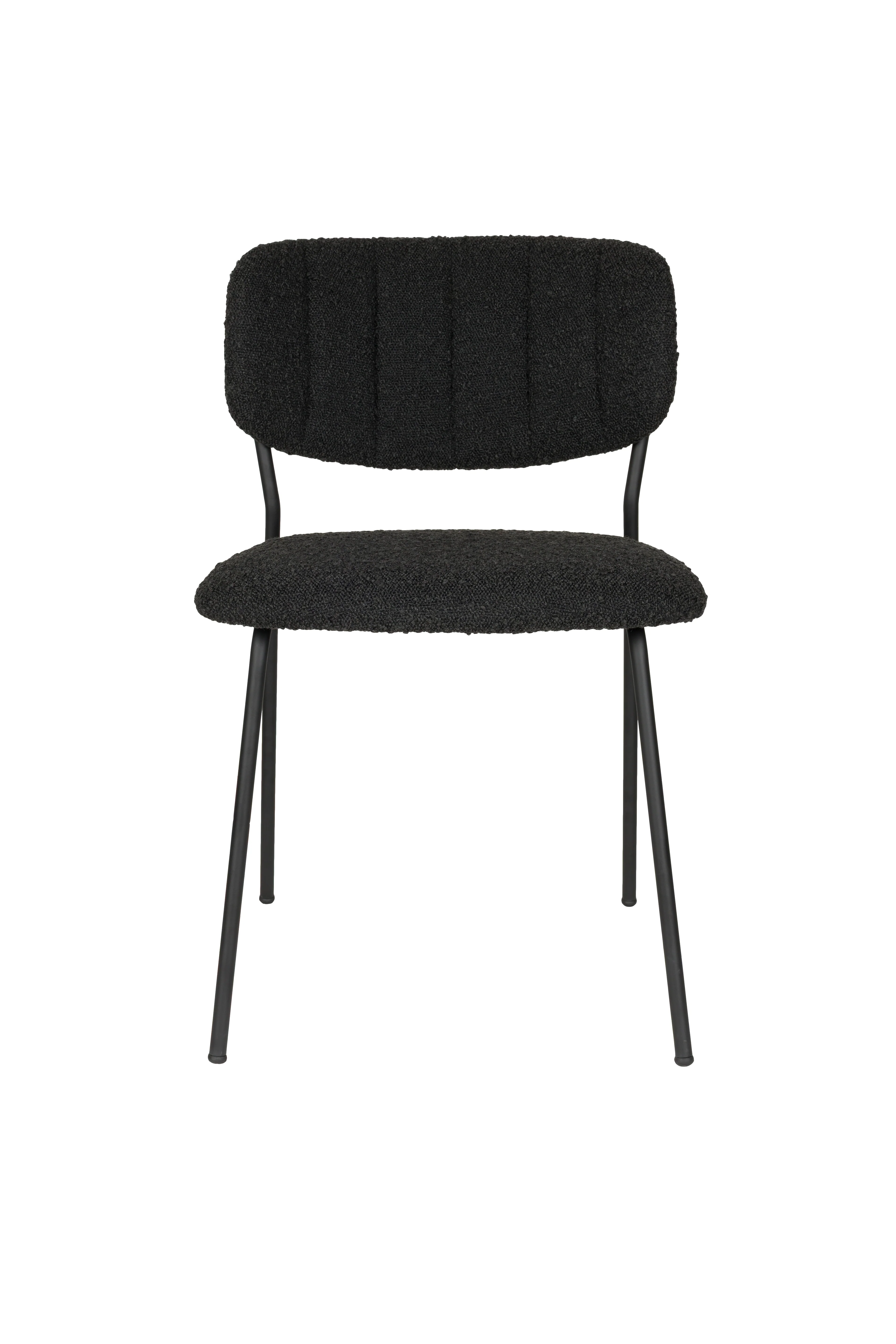 Krzesło JOLIEN czarny boucle z czarną podstawą - Image 6