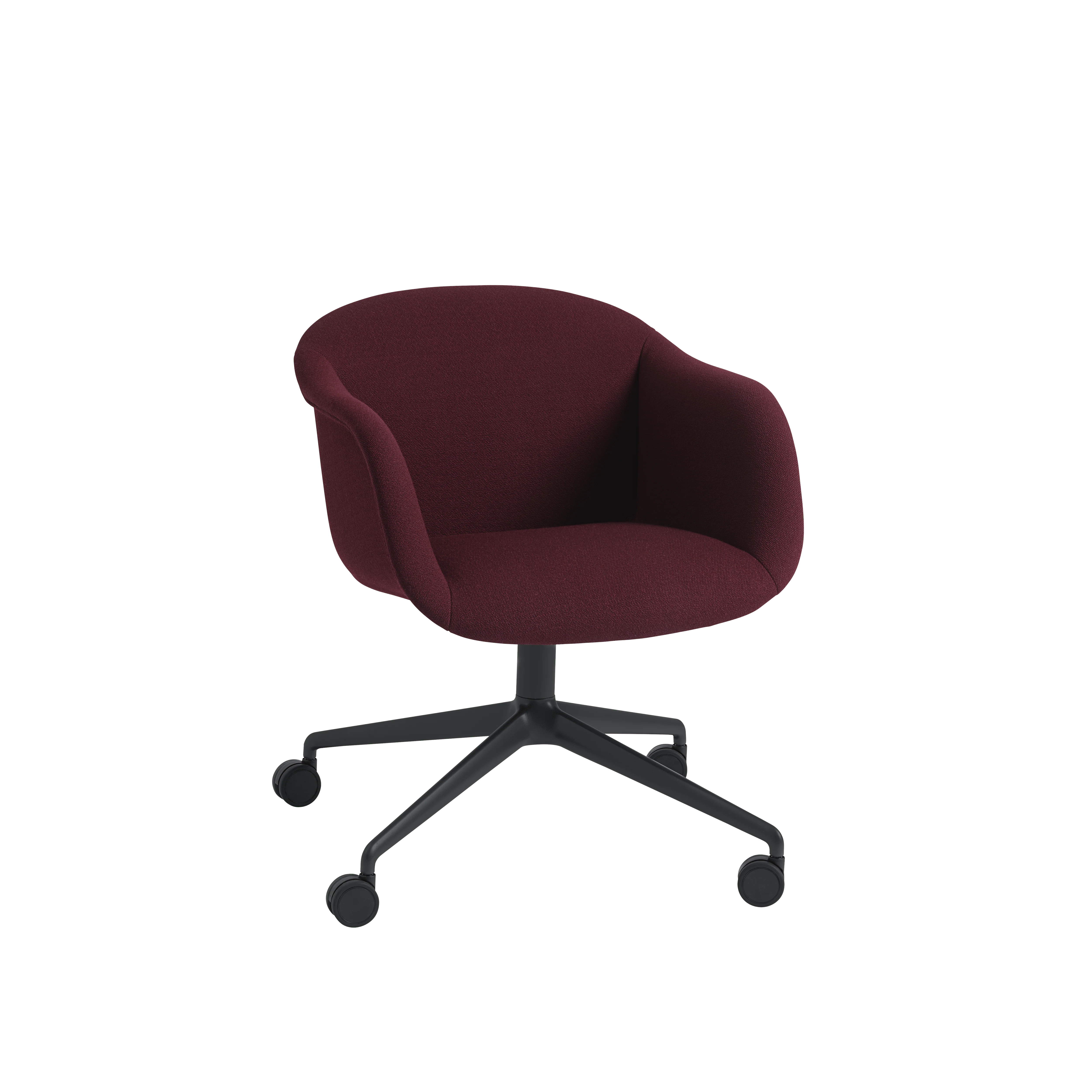 Krzesło obrotowe z podłokietnikami FIBER SOFT personalizowane z podstawą na kółkach - Image 3