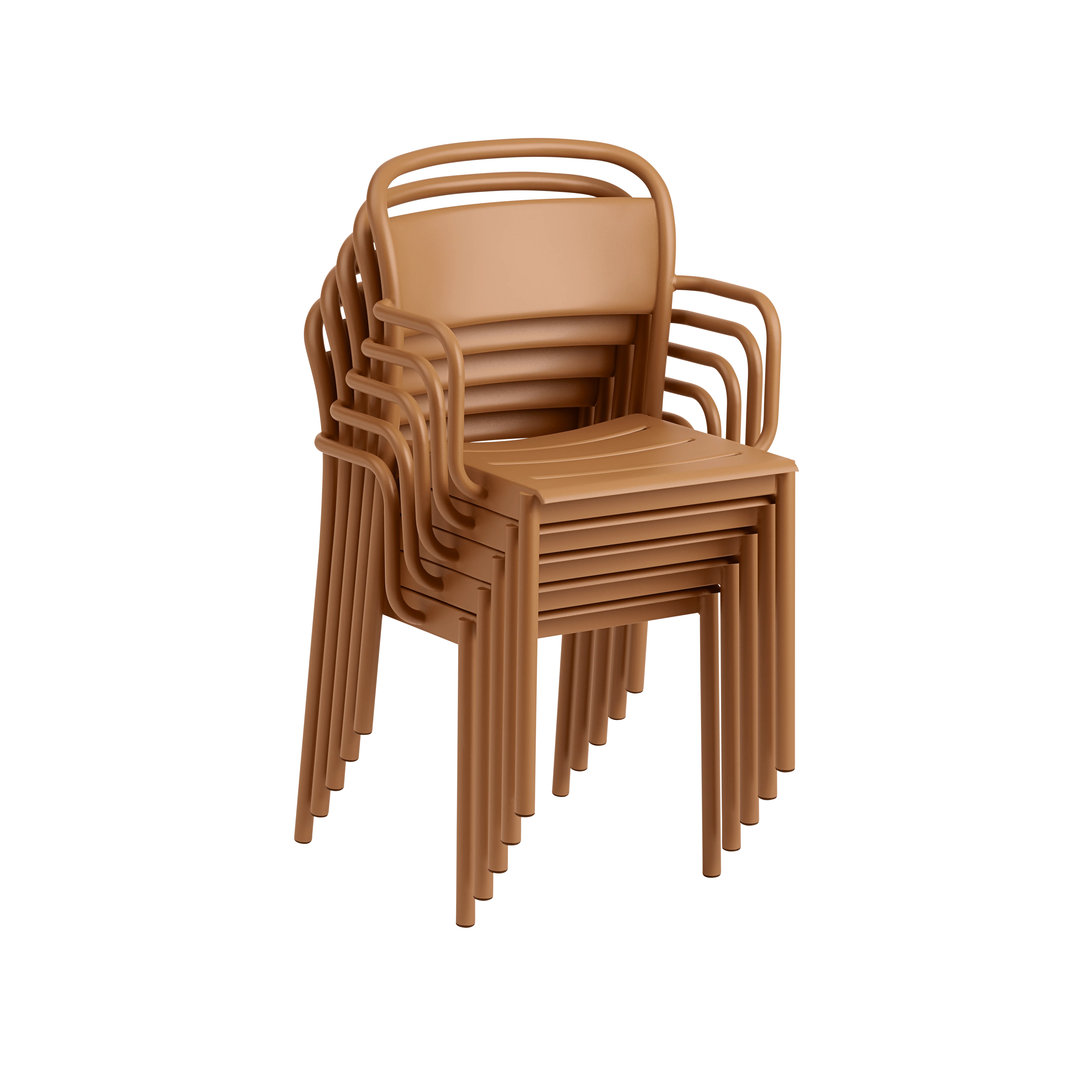 Krzesło z podłokietnikami zewnętrzne LINEAR pomarańczowa stal - Image 11