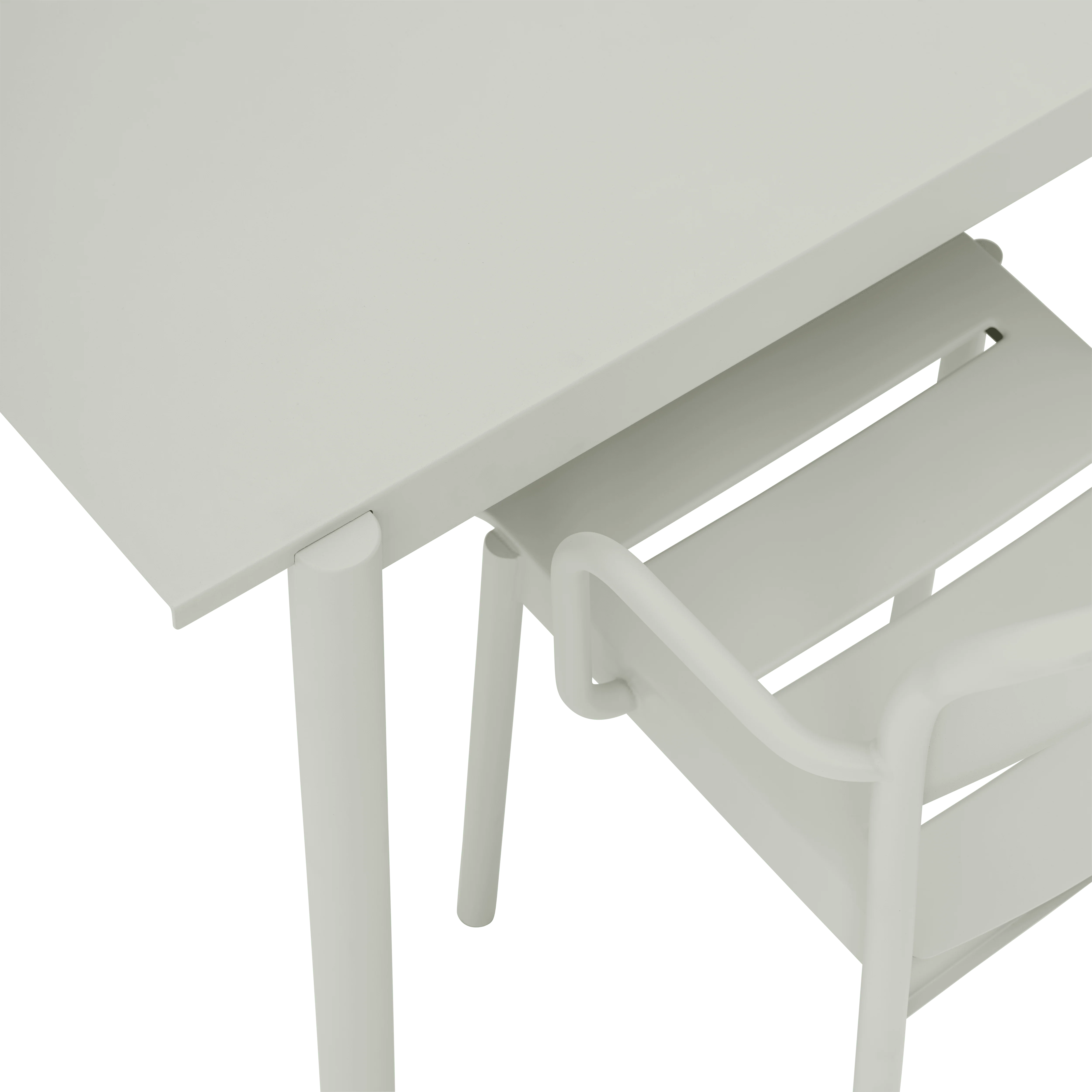 Krzesło z podłokietnikami zewnętrzne LINEAR szara stal - Image 3