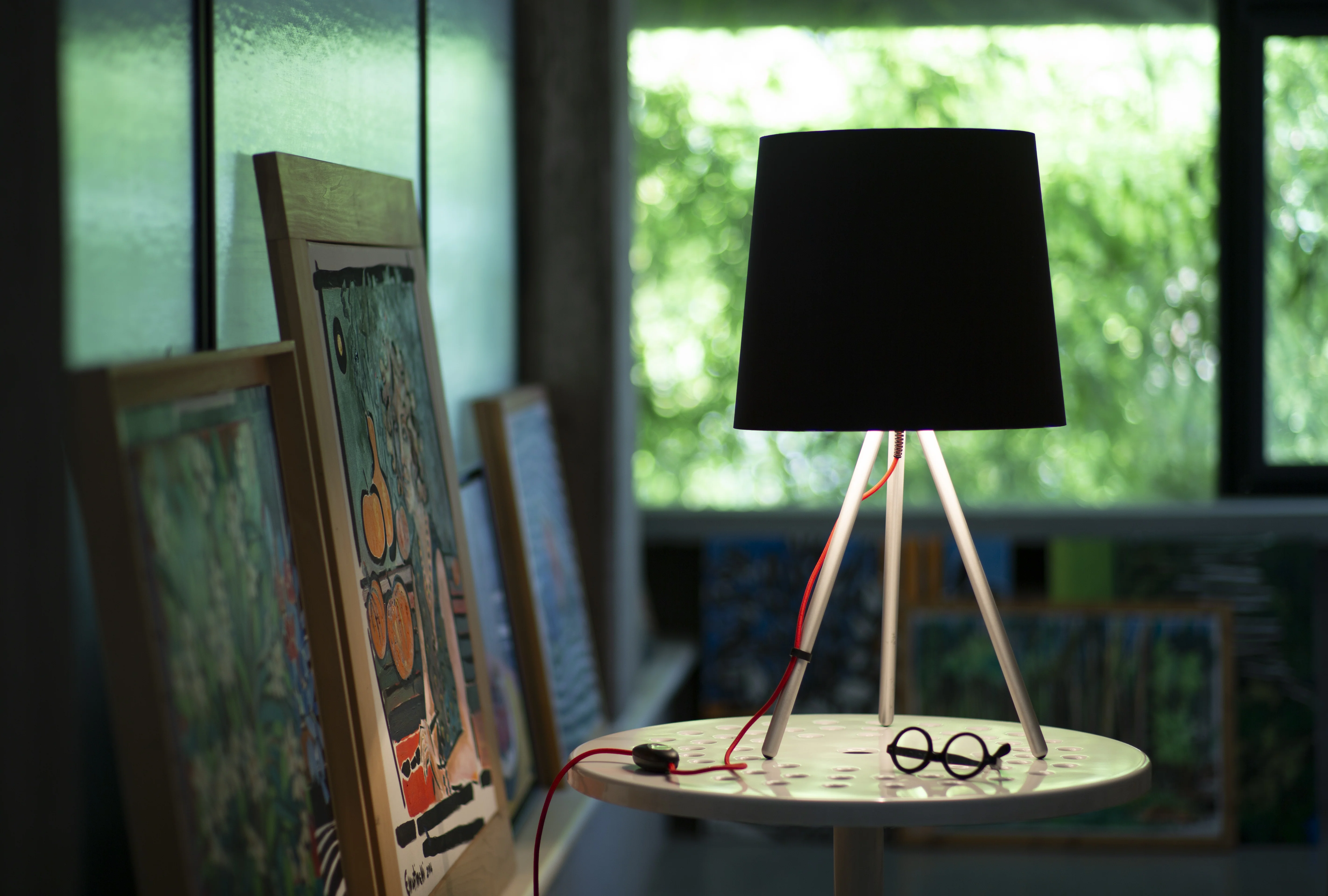 Lampa podłogowa EVA biały klosz z aluminiową podstawą - Image 7