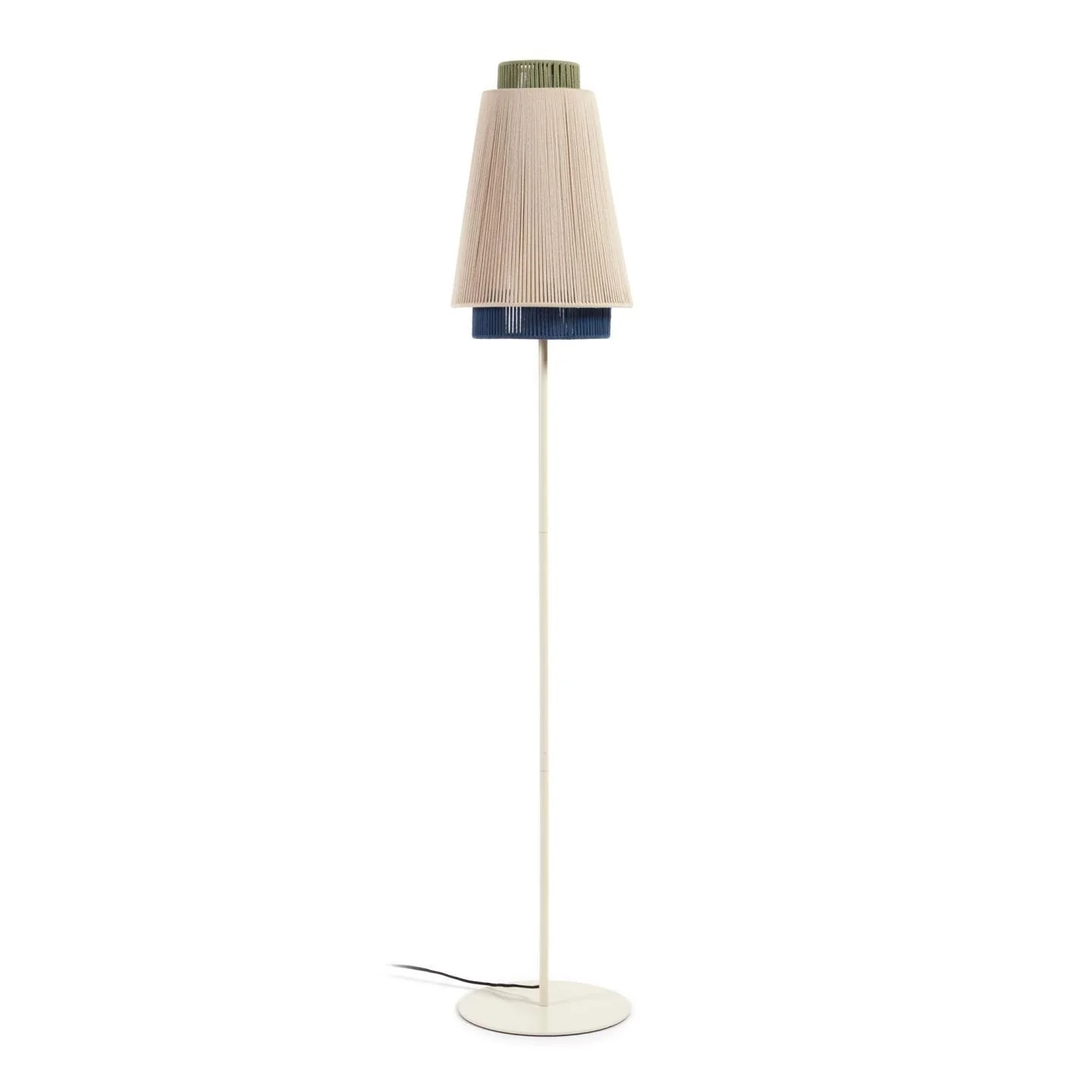 Lampa podłogowa YUVIA beżowy z zielonym wykończeniem - Image 5