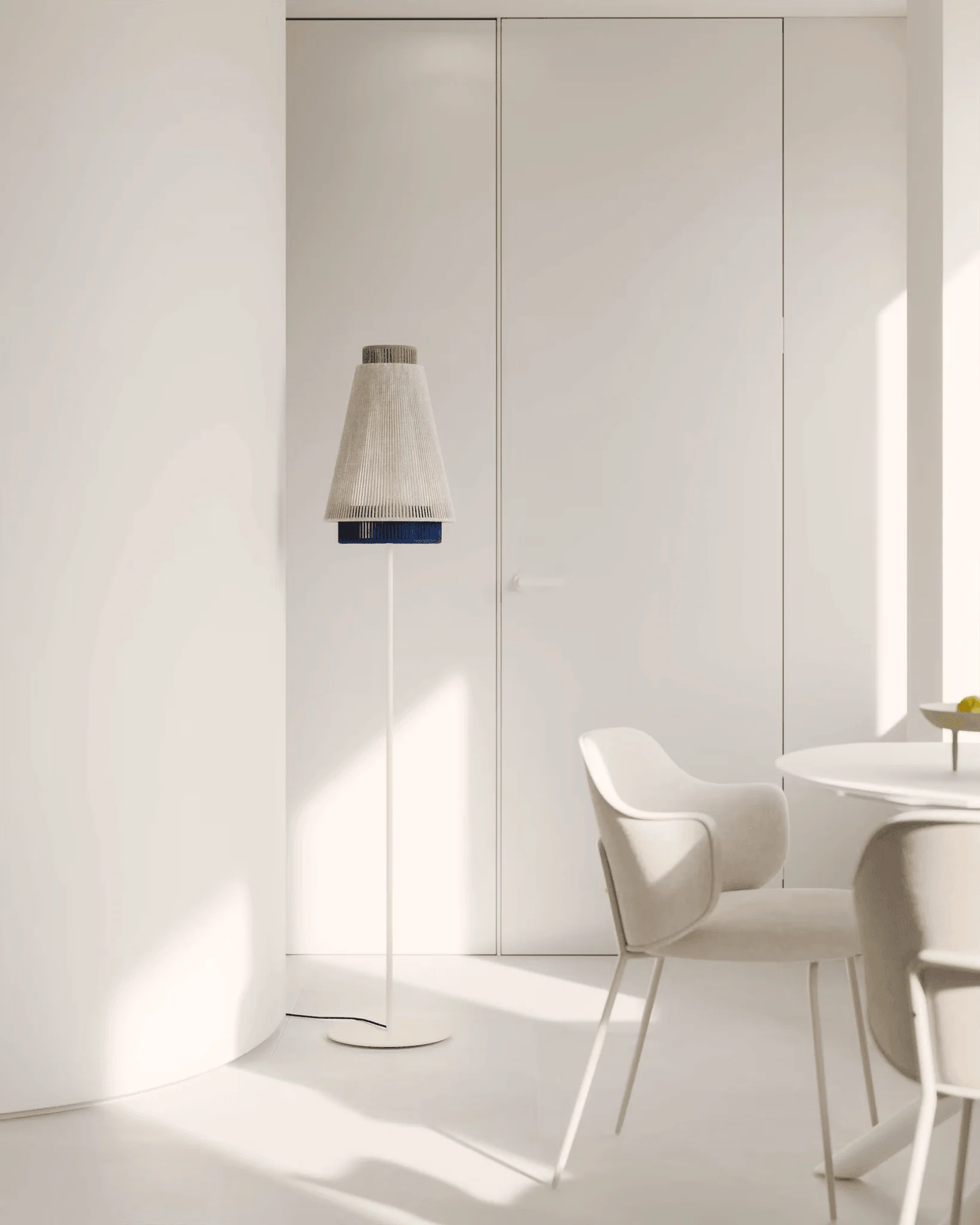 Lampa podłogowa YUVIA beżowy z zielonym wykończeniem - Image 6