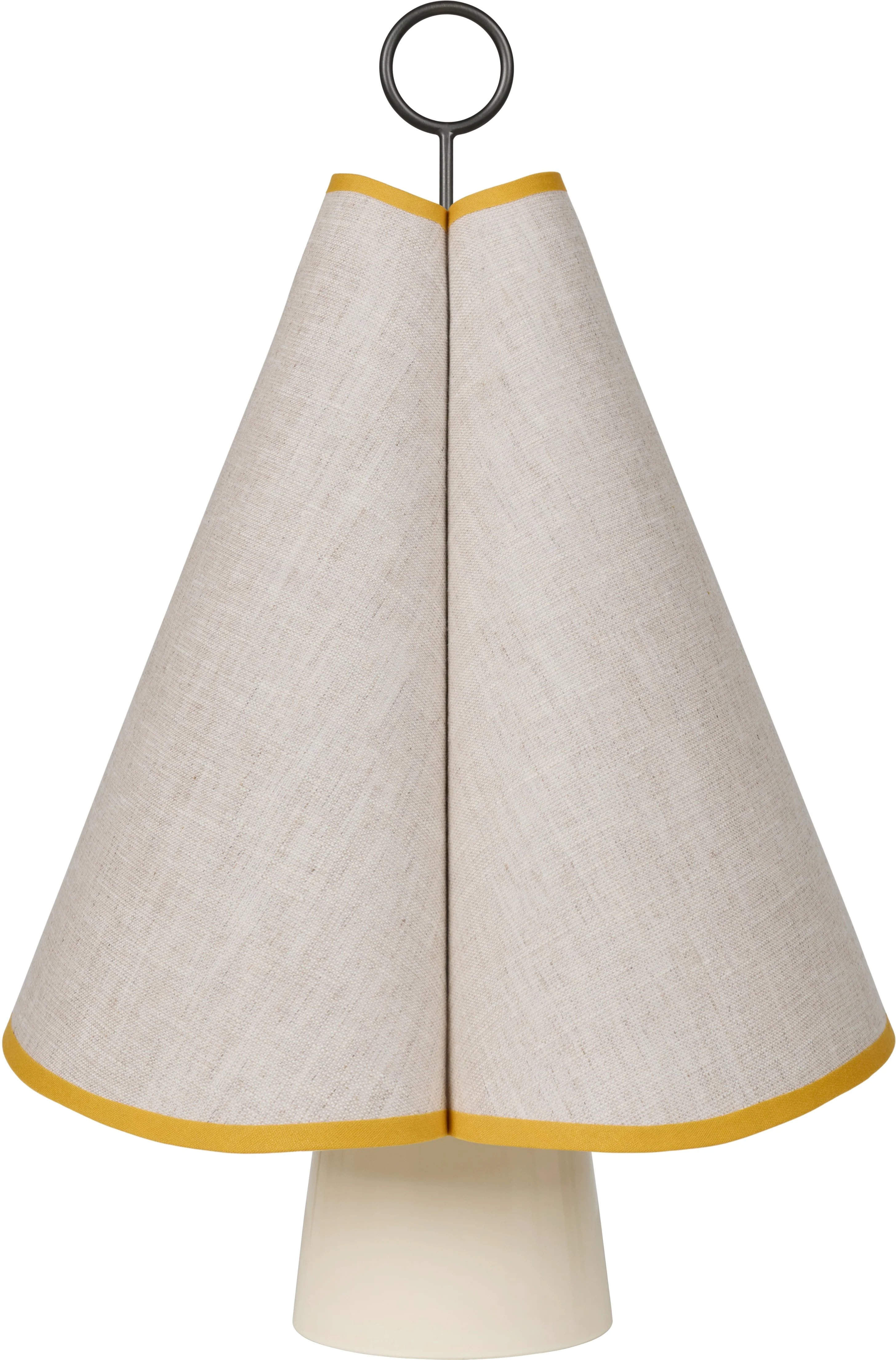 Lampa przenośna HORNBÆK biały z żółtym wykończeniem - Image 3