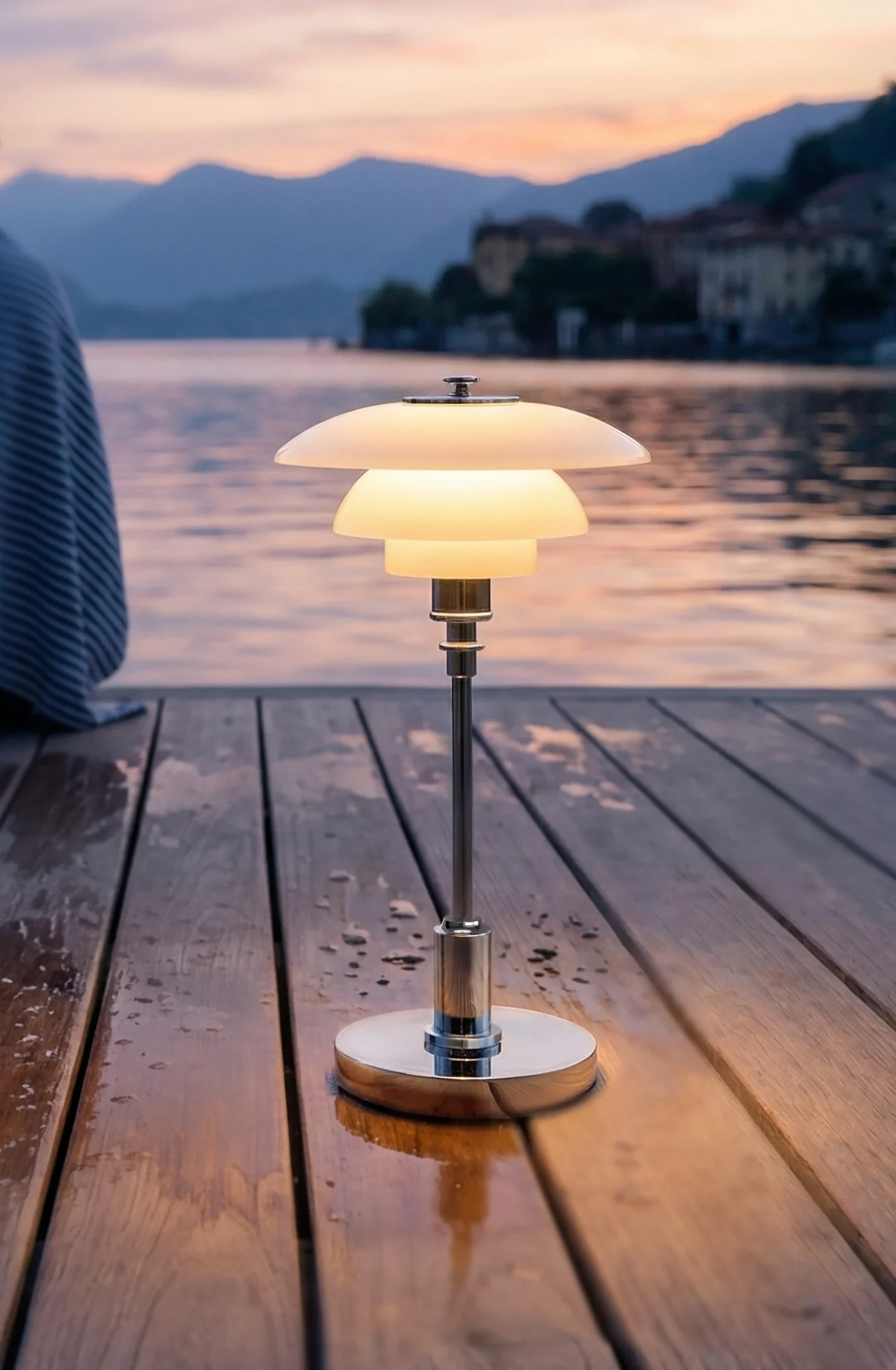 Lampa przenośna PH 1/1 biały z chromowaną podstawą - Image 10