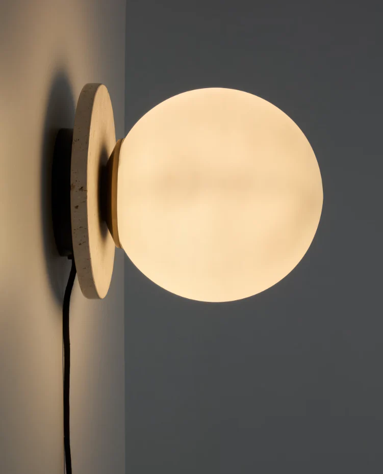 Lampa ścienna MALACHI jasnobeżowy trawertyn - Image 3