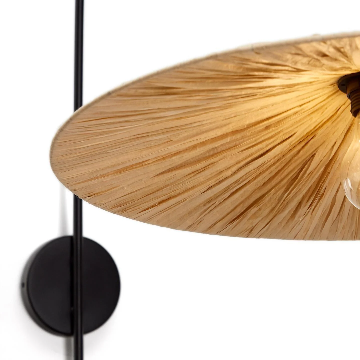 Lampa ścienna z wysięgnikiem ROSELLA z naturalnej rafii - Image 5