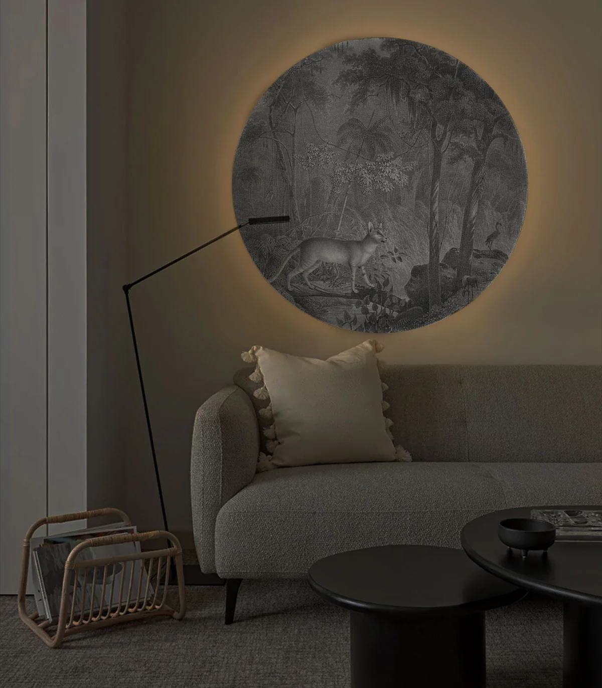 Lampa ścienna DOTS LIGHTING - JUNGLE CAT szary - Image 2
