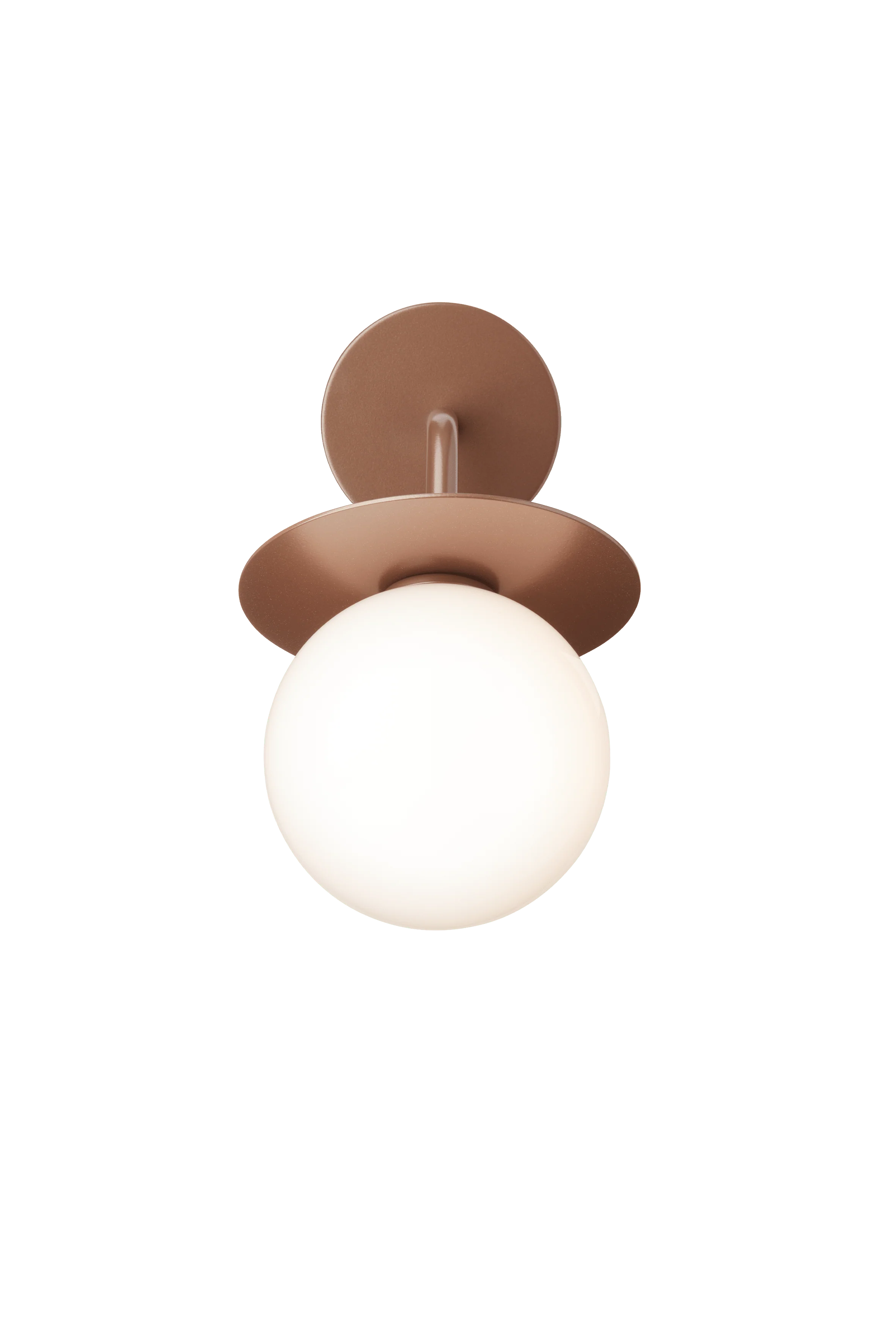 Lampa ścienna zewnętrzna LIILA ciemnobrązowy z opalowym szkłem - Image 5