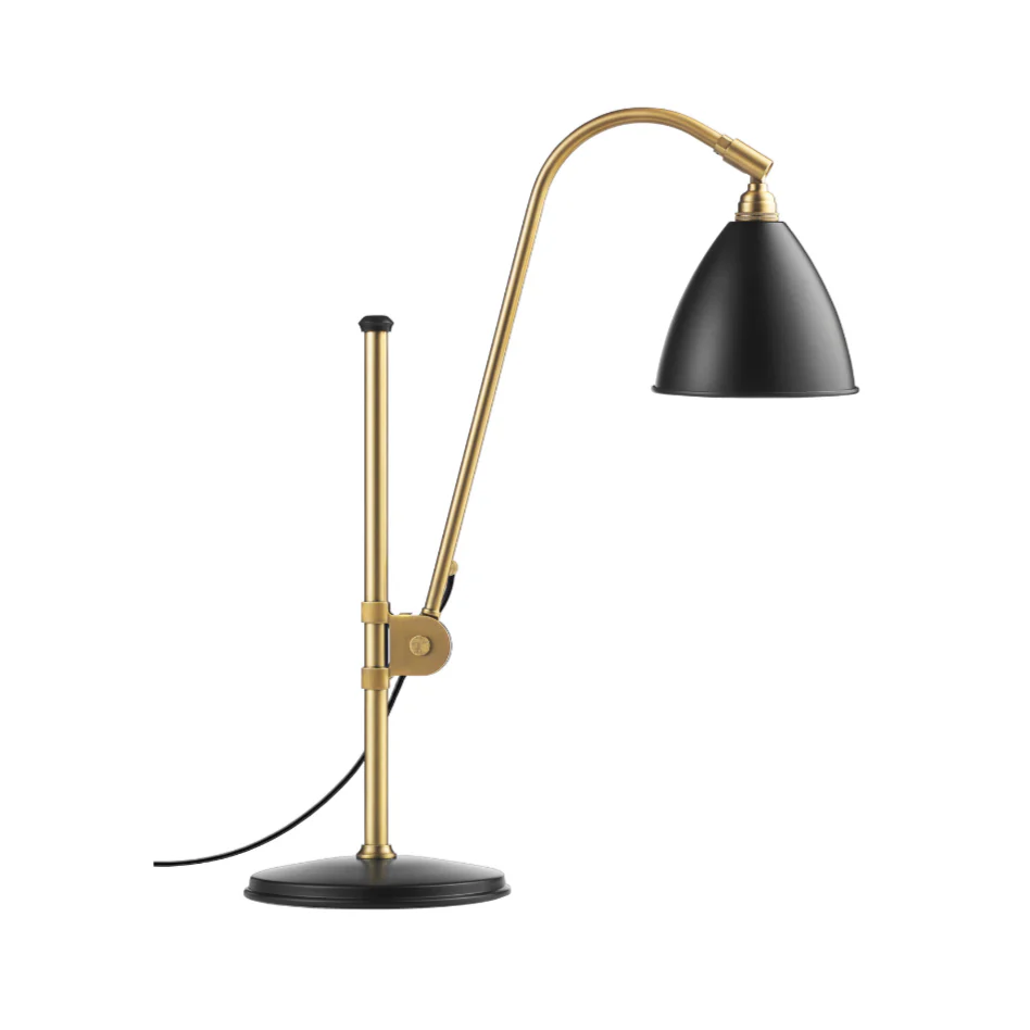 Lampa stołowa BESTLITE BL1 mosiądz z czarnym kloszem