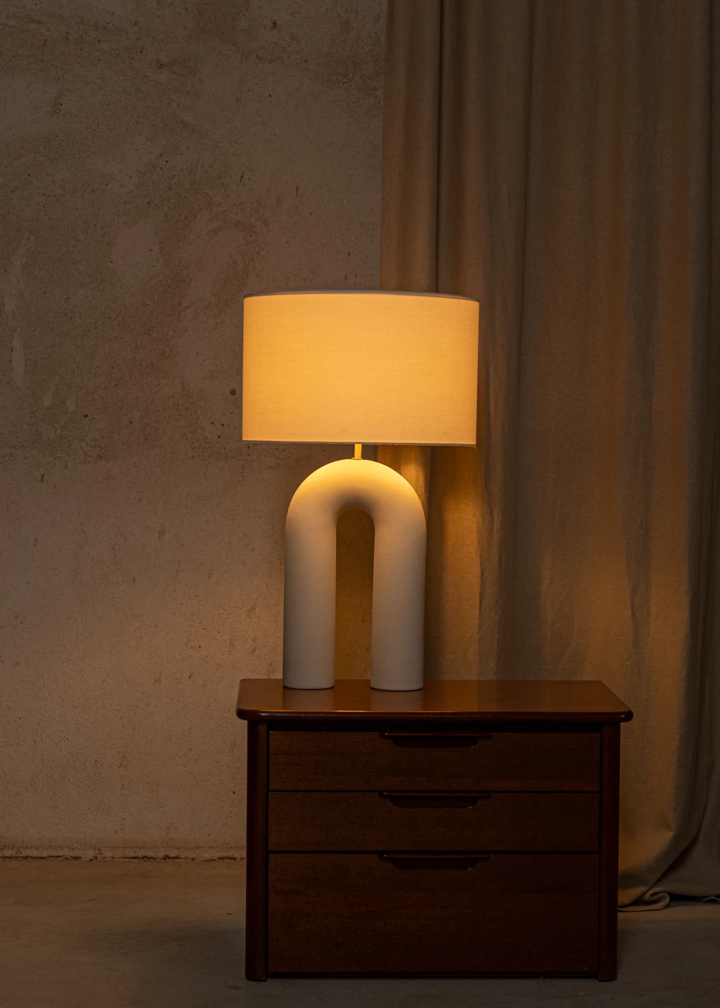 Lampa stołowa ceramiczna ARKO ecru - Image 10