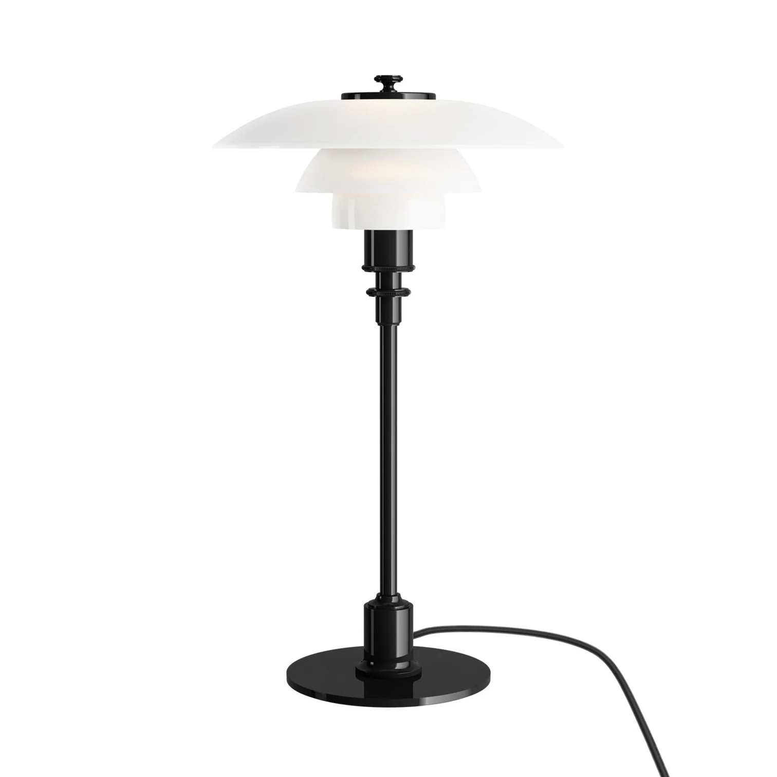Lampa stołowa PH 2/1 biały z czarną podstawą