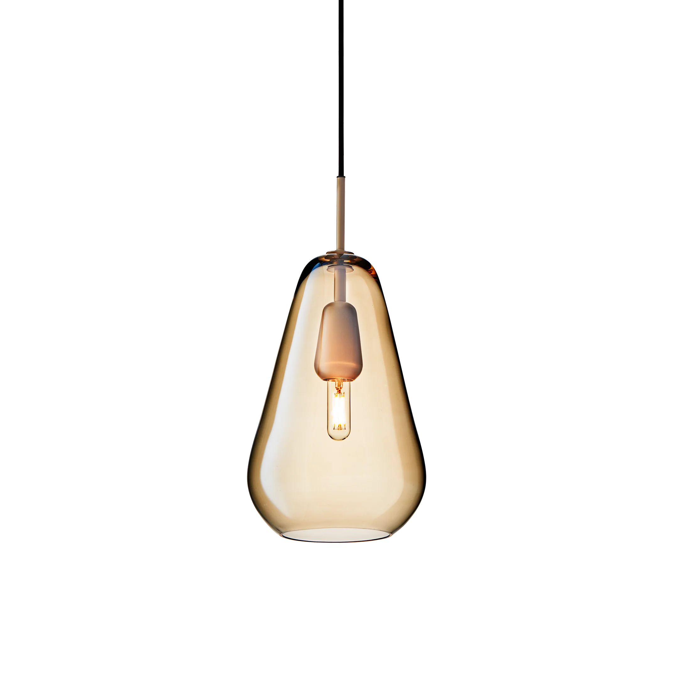 Lampa wisząca ANOLI złoty ze złotym szkłem