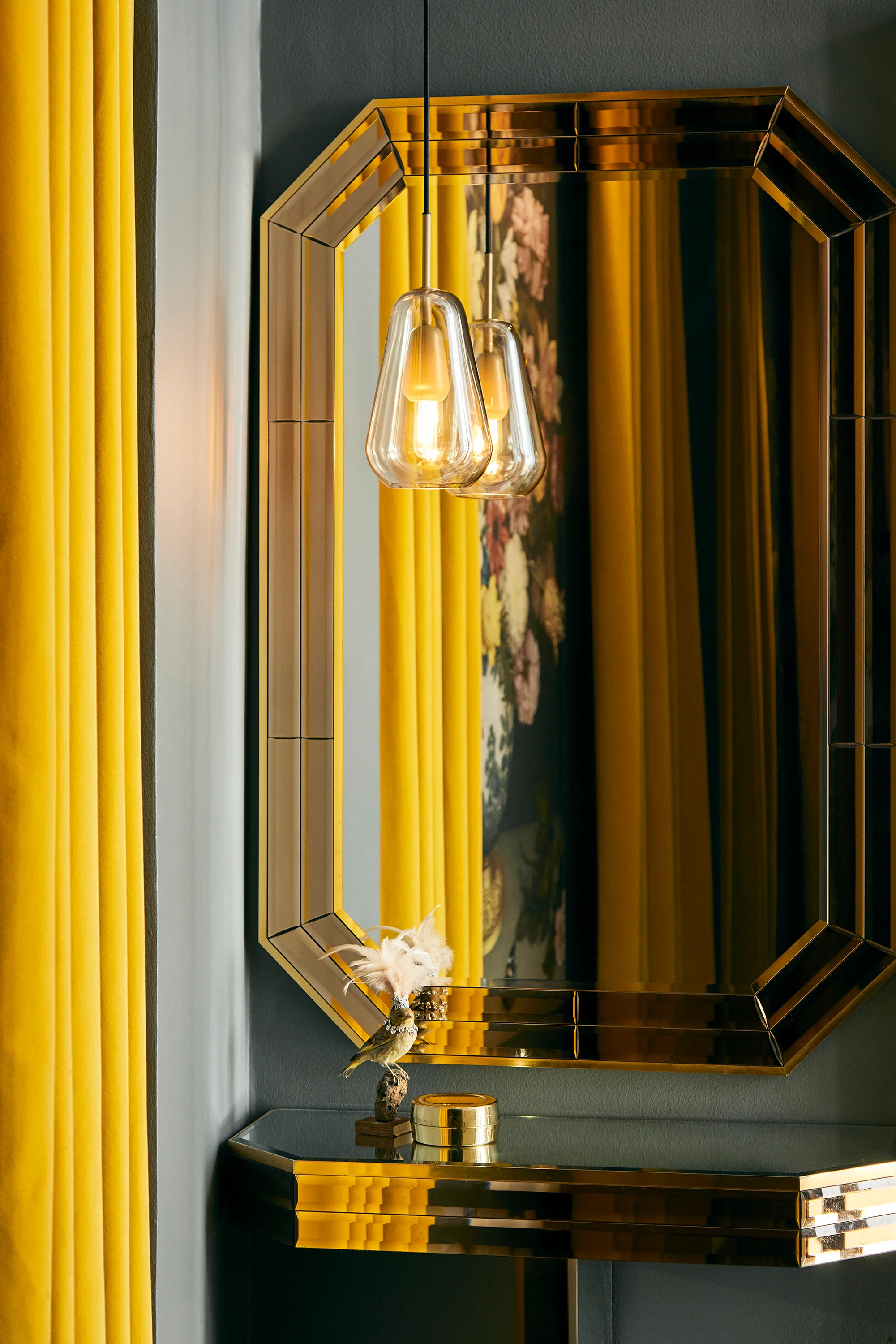 Lampa wisząca ANOLI złoty ze złotym szkłem - Image 5