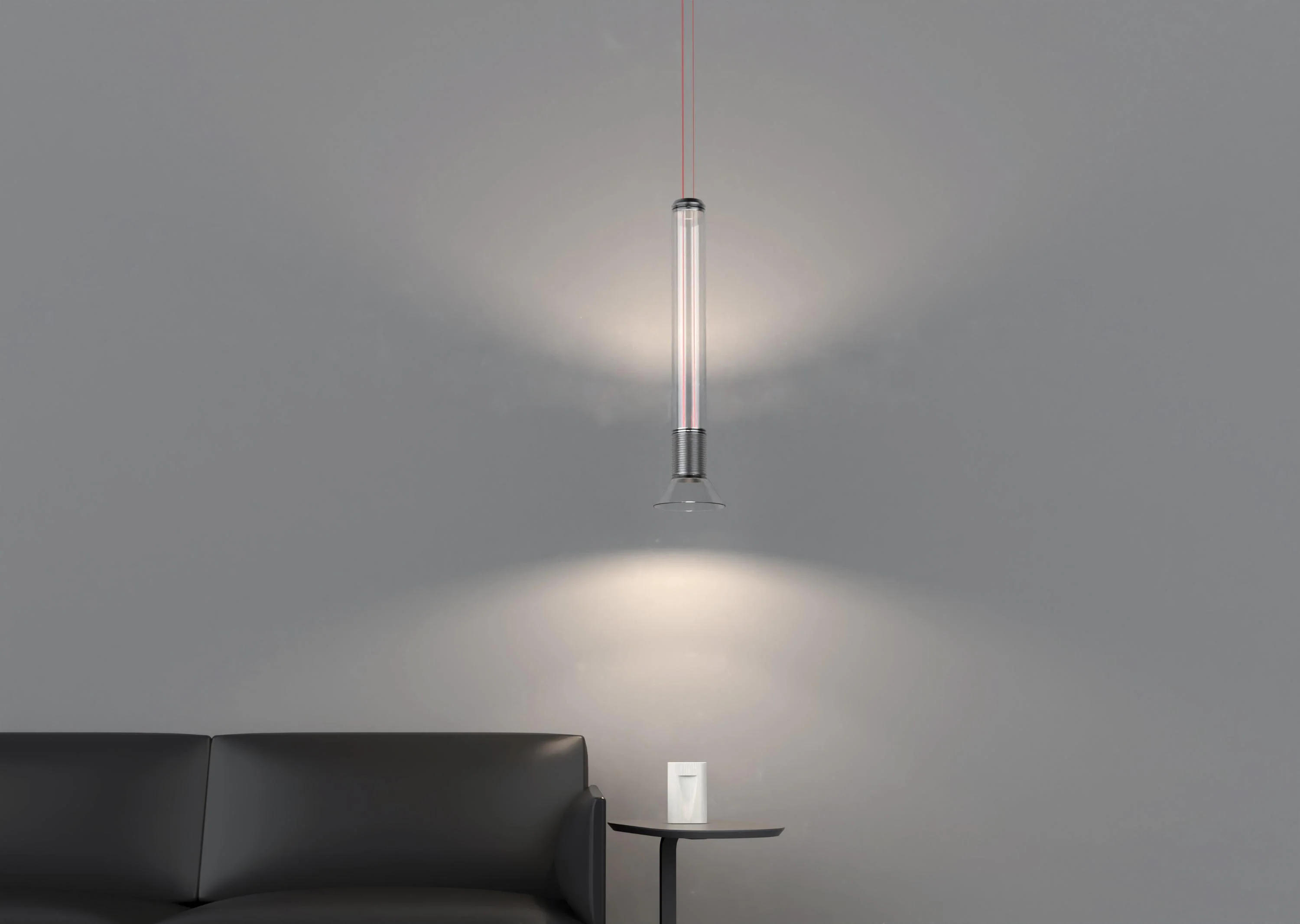 Lampa wisząca DIA transparentny z matowymi brązowymi elementami - Image 4