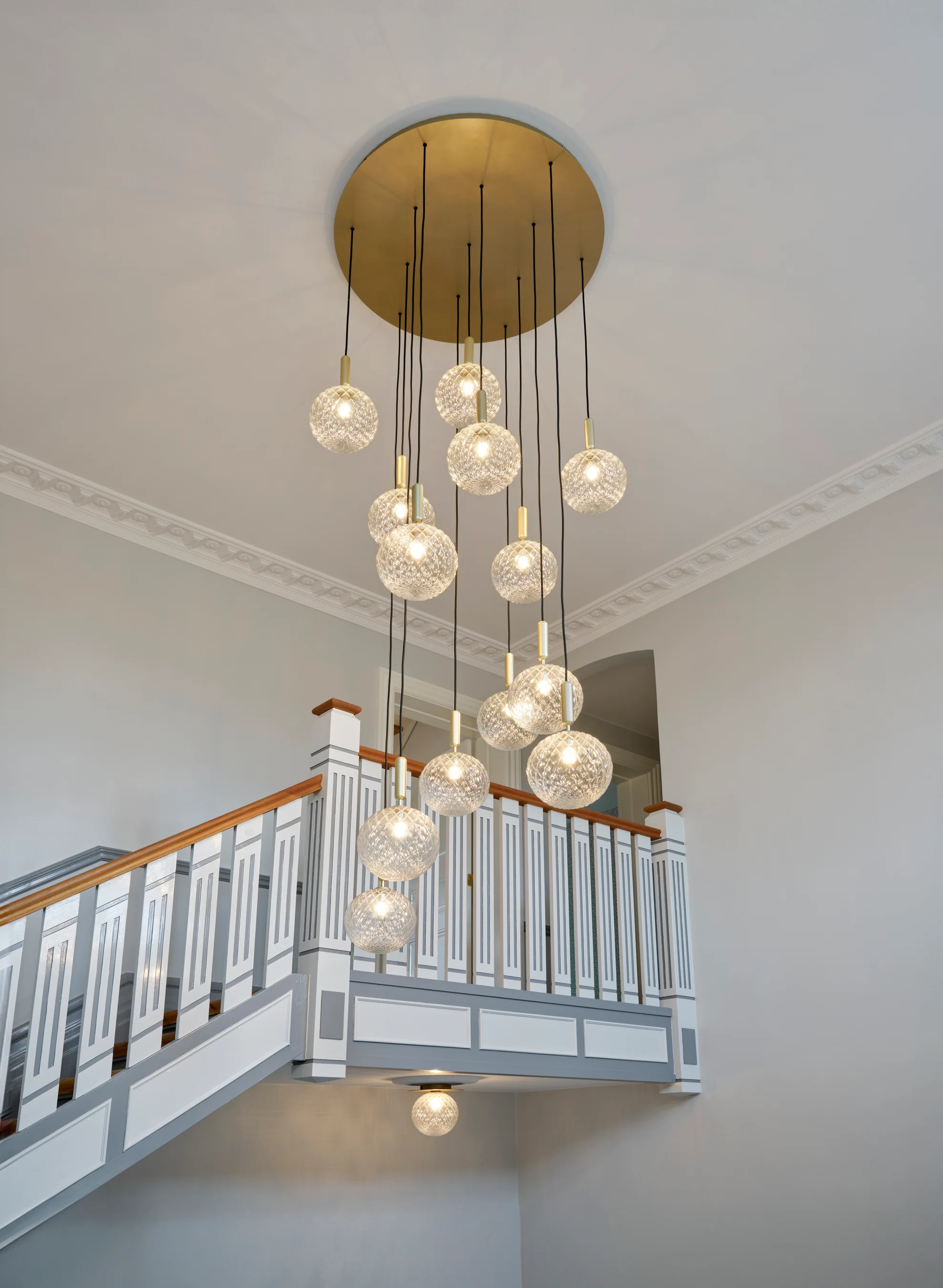 Lampa wisząca MIIRA 13 mosiężny z transparentnym szkłem - Image 8