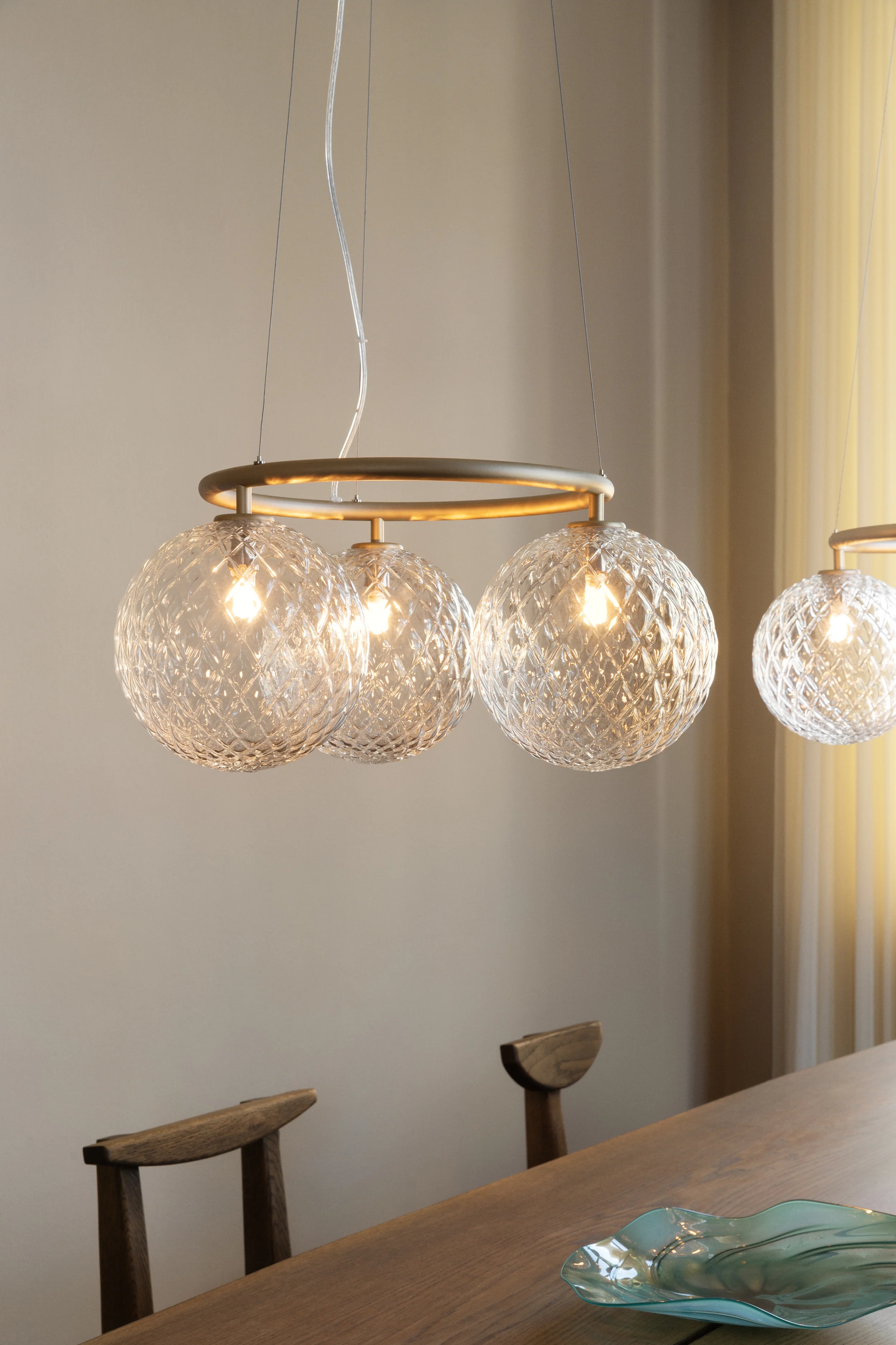Lampa wisząca MIIRA 3 CIRCULAR mosiężny z transparentnym szkłem - Image 5