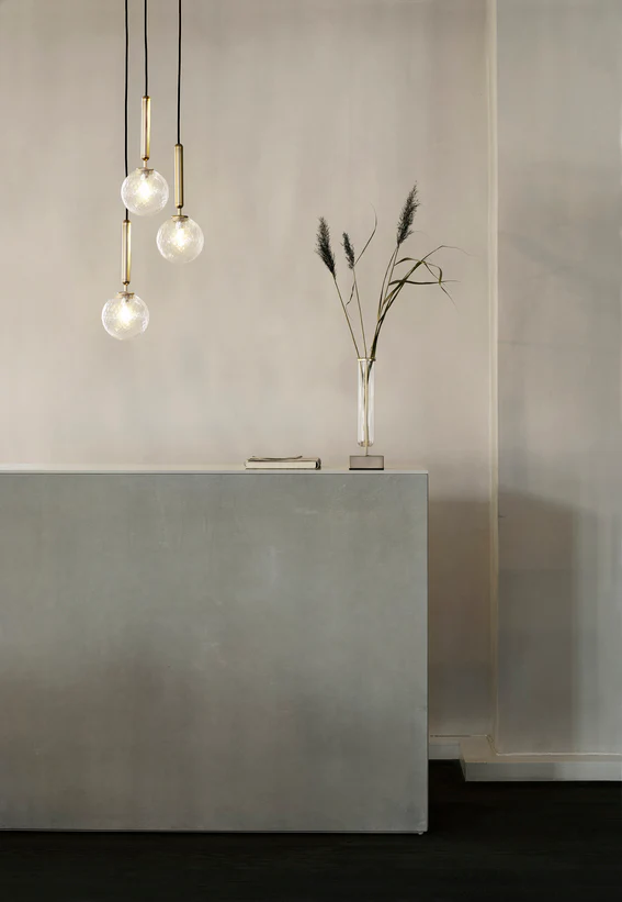 Lampa wisząca MIIRA 3 mosiężny z transparentnym szkłem - Image 5