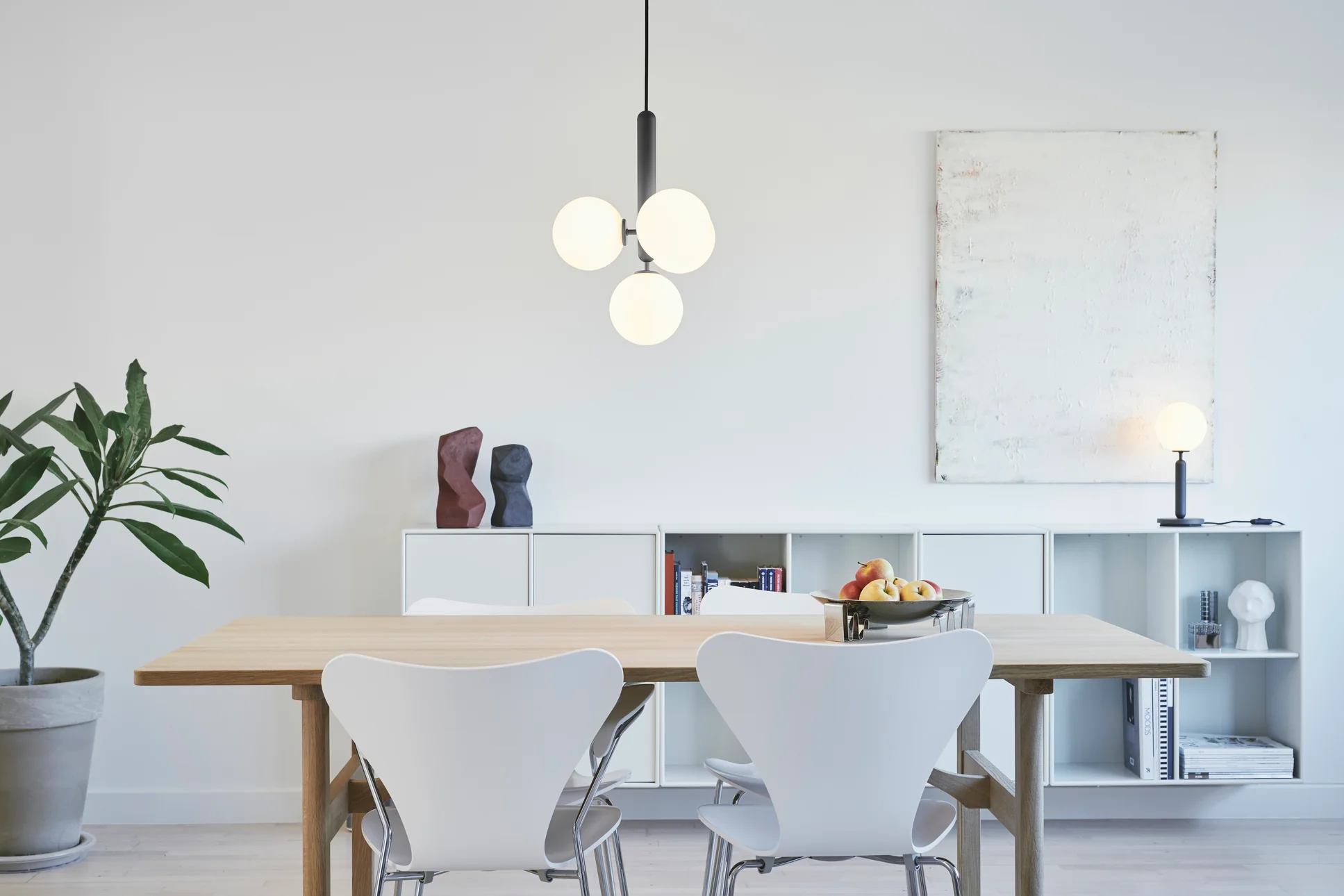 Lampa wisząca MIIRA 4 grafitowy z opalowym szkłem - Image 7