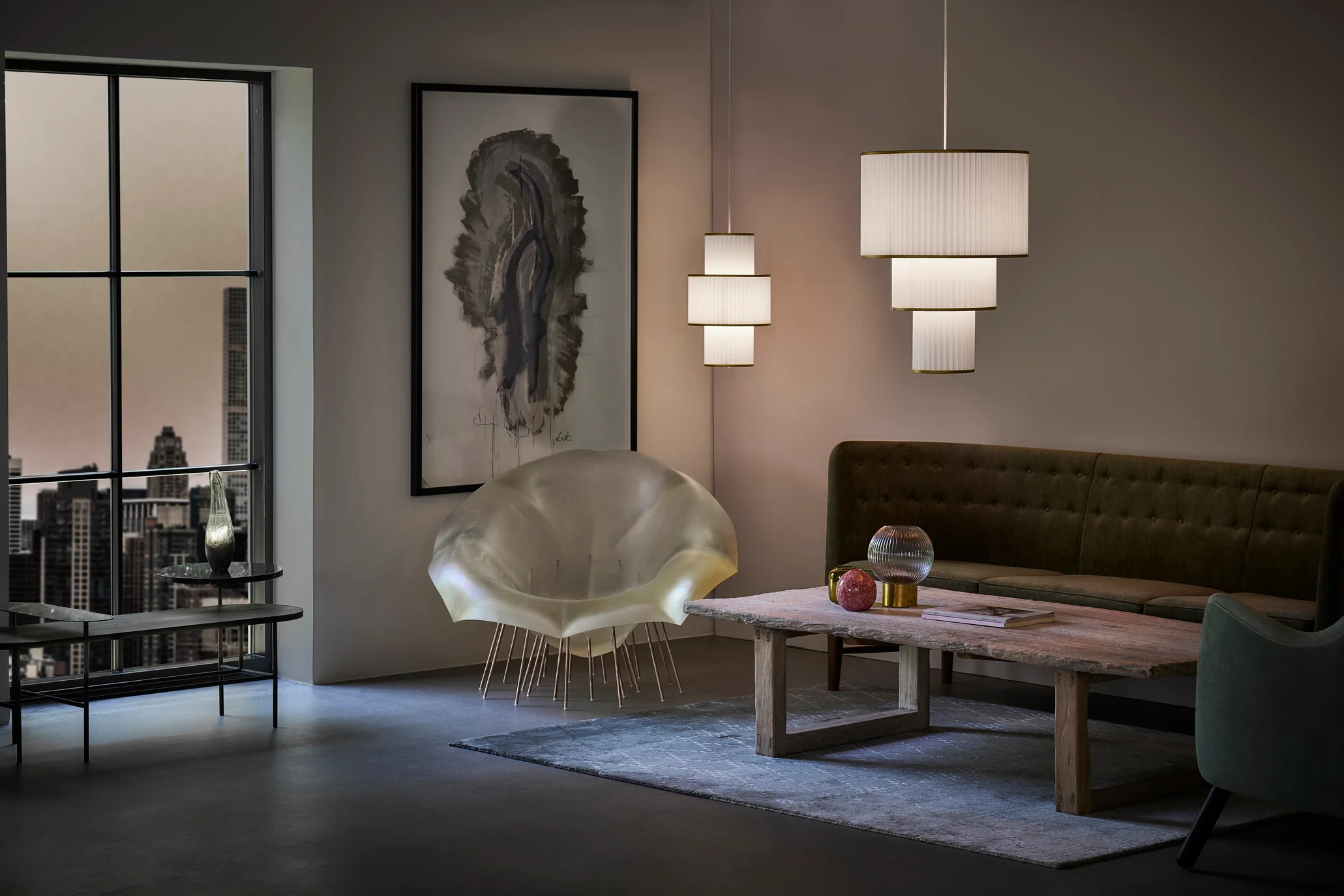 Lampa wisząca MODEL 113 PLIVELLO biały ze złotym - Image 6
