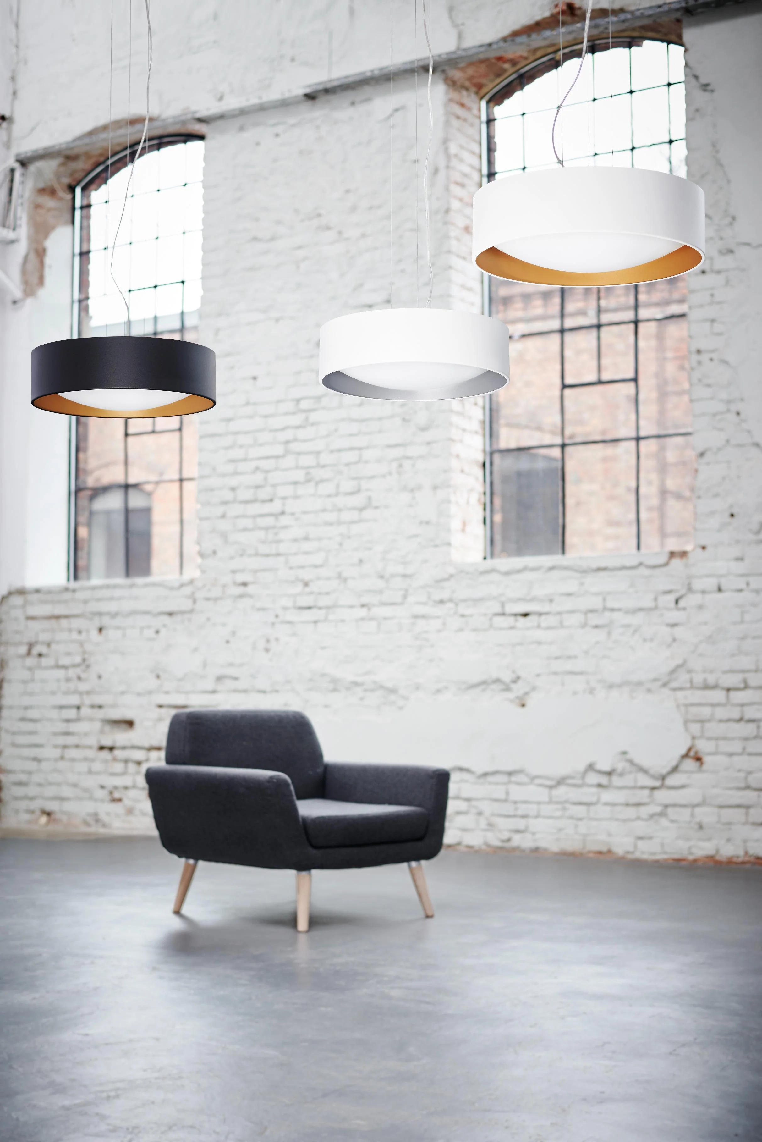 Lampa wisząca VERO biały ze srebrnym środkiem - Image 2