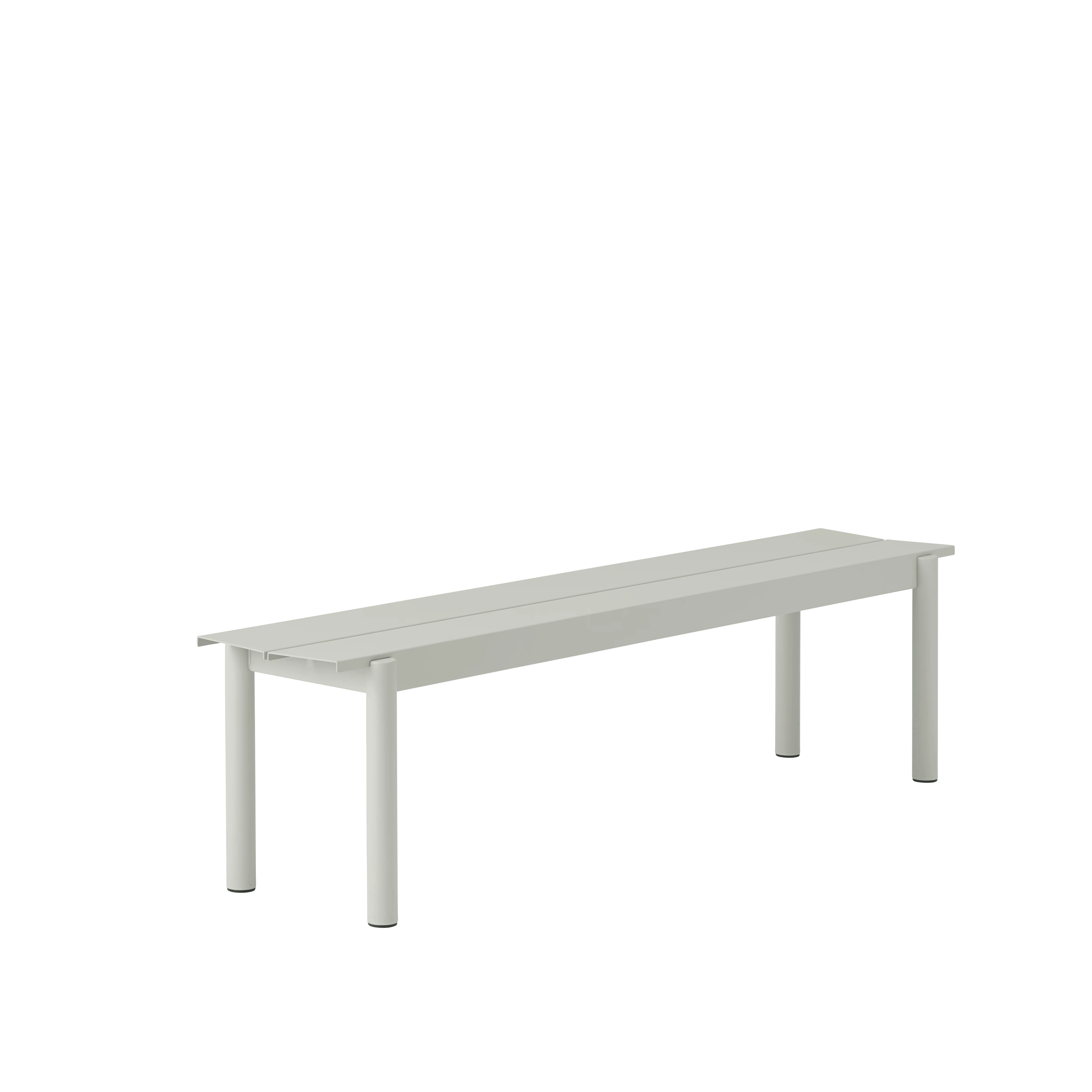 Ławka zewnętrzna LINEAR szara stal - Image 3