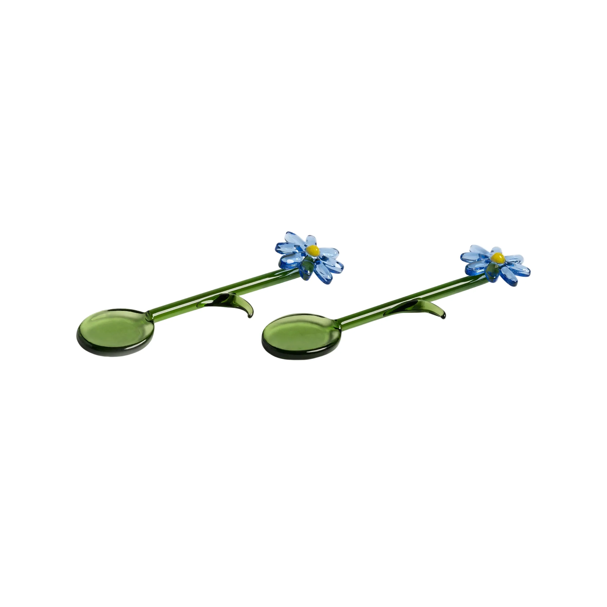Zestaw łyżeczek FLORA zielony z niebieskim - Image 4