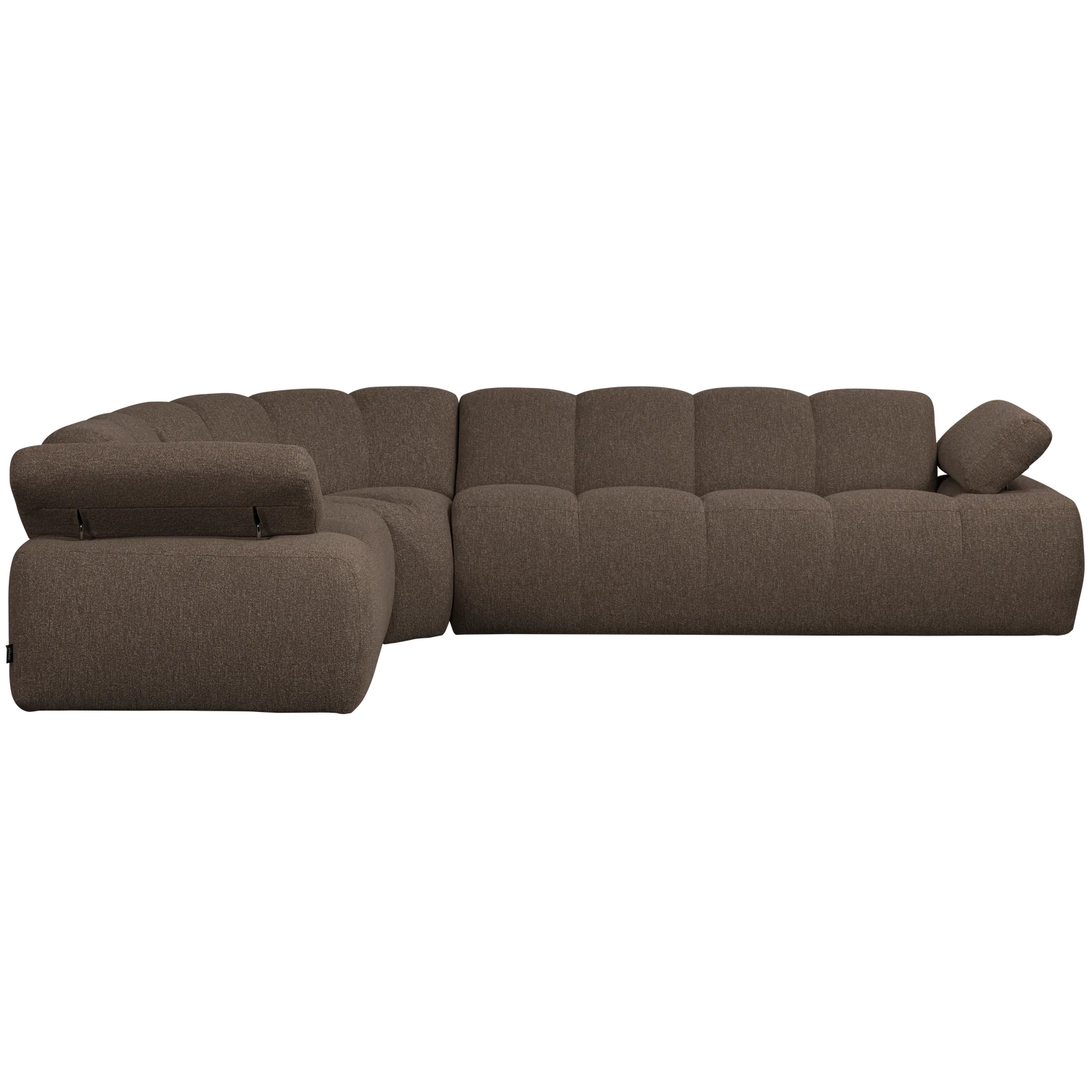 Narożnik modułowy lewostronny 6-osobowy MOJO brązowy melanż boucle - Image 4