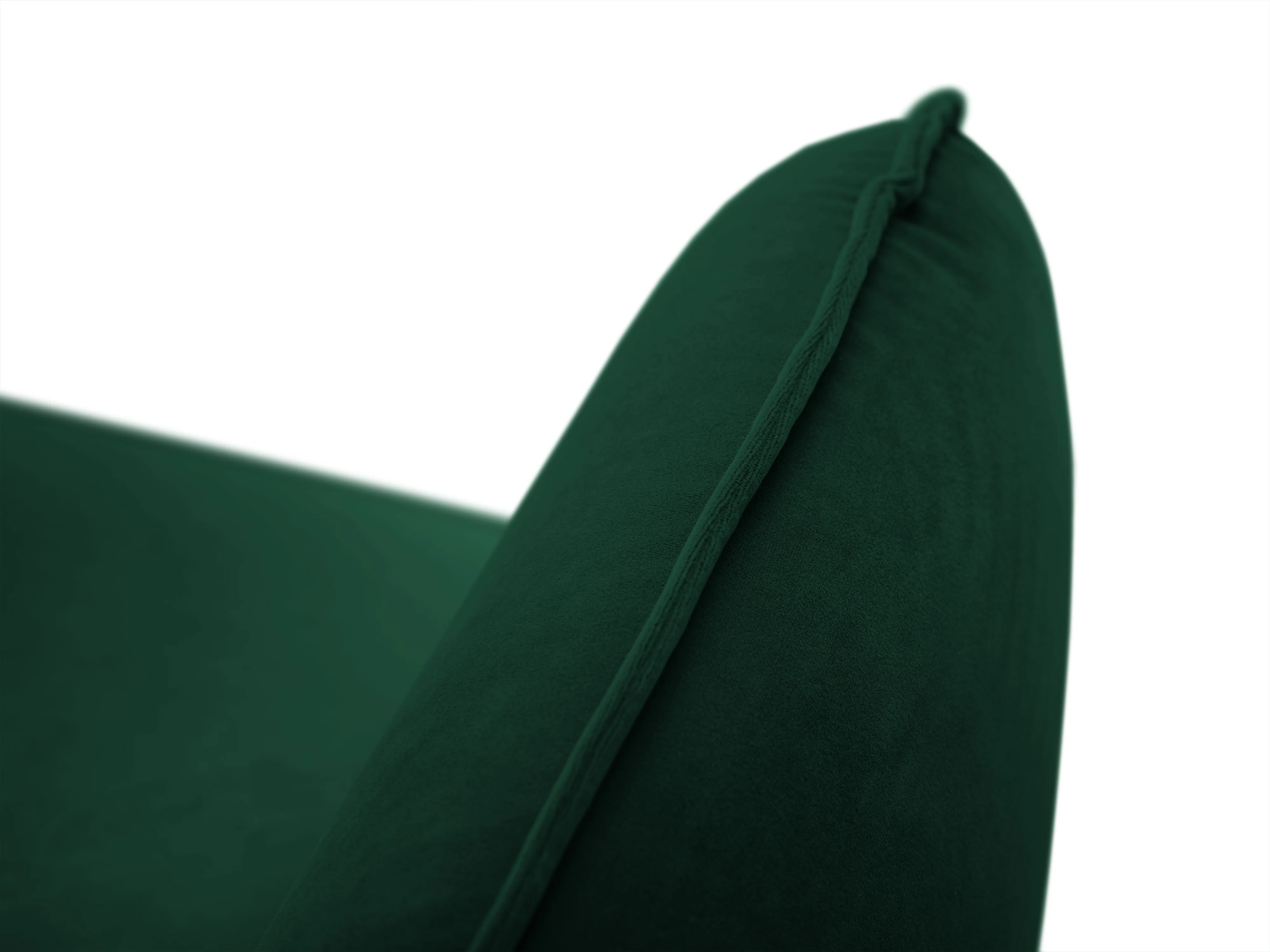 Narożnik aksamitny prawostronny 5-osobowy VIENNA butelkowa zieleń z czarną podstawą - Image 6