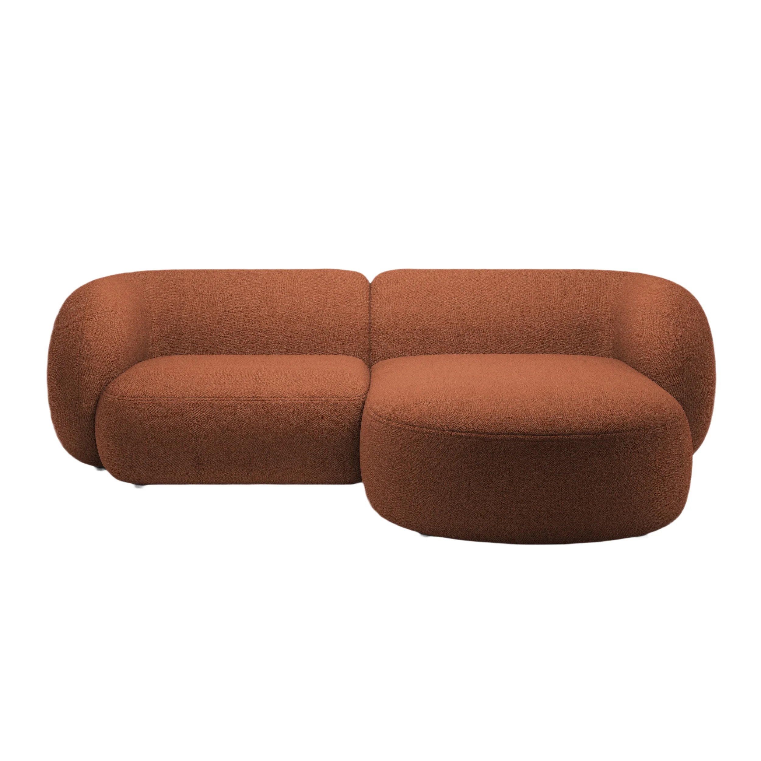Narożnik prawostronny 2-osobowy KATE terracotta boucle - Image 2