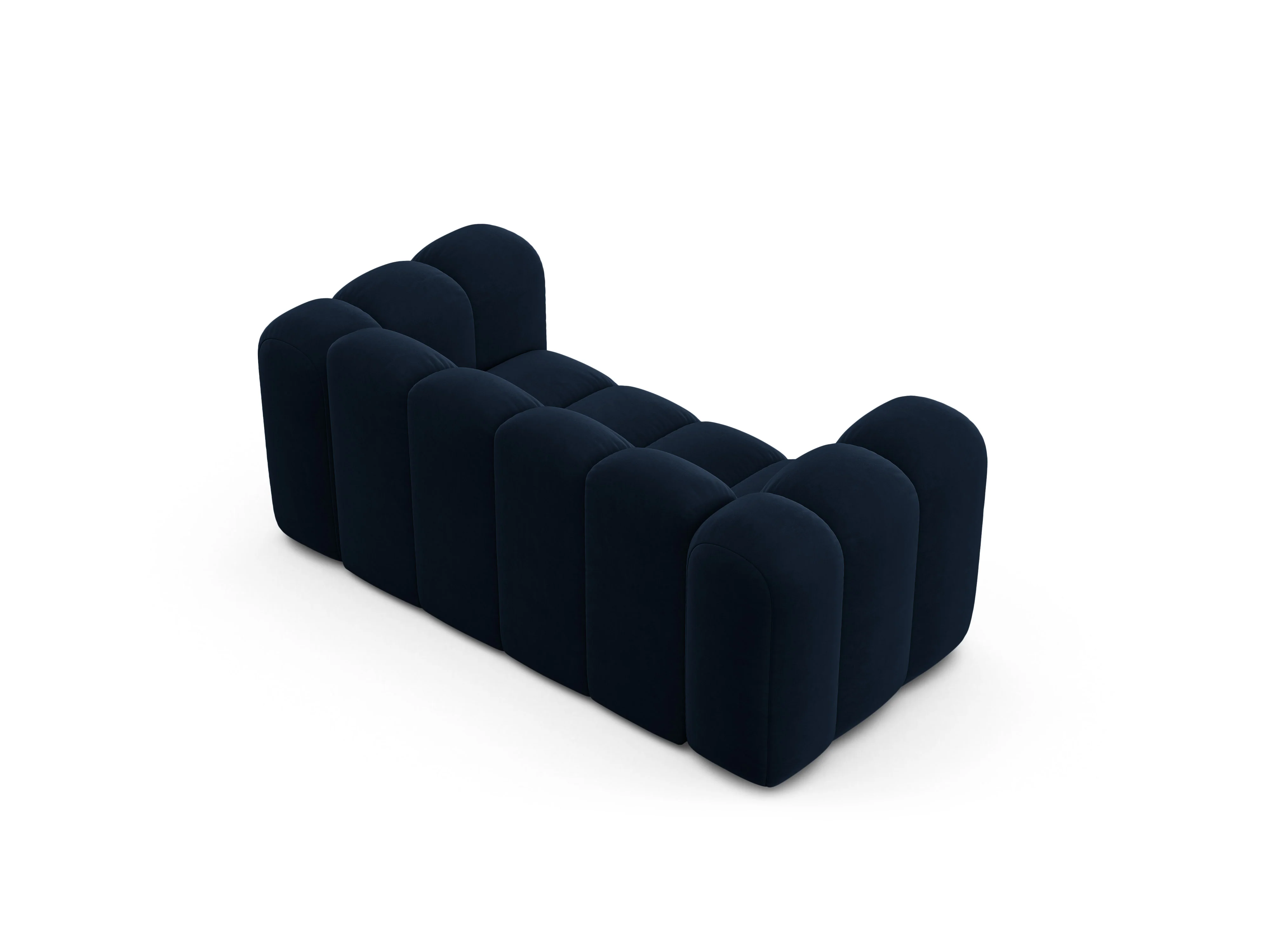 Sofa aksamitna 2-osobowa LUPINE granatowy - Image 4