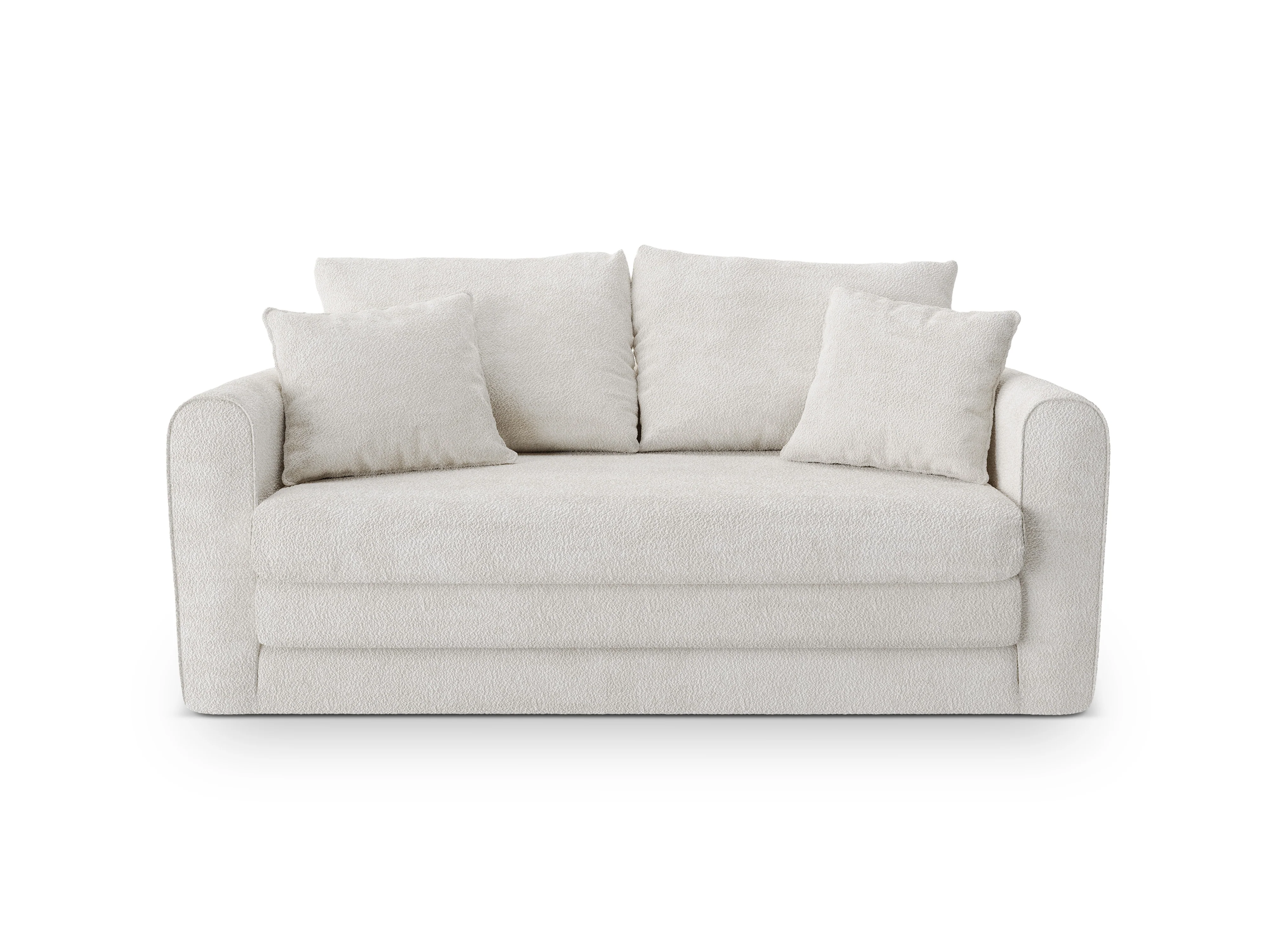 Sofa 2-osobowa z funkcją spania LIDO jasny beżowy boucle - Image 4