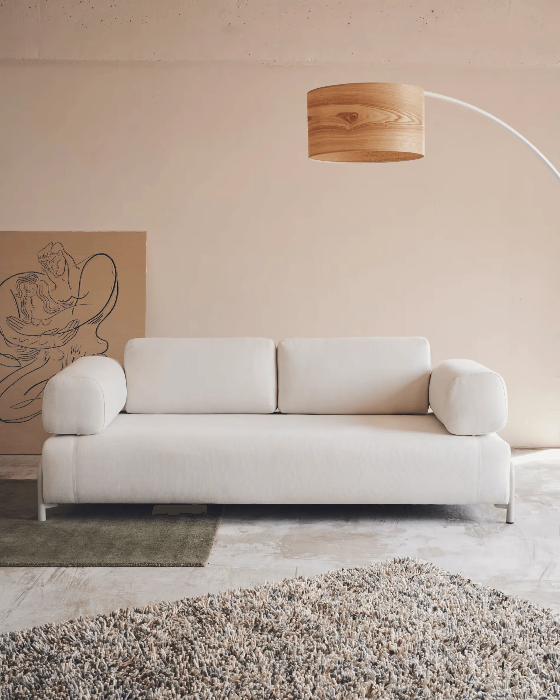 Sofa 3-osobowa COMPO beżowy szenil - Image 9