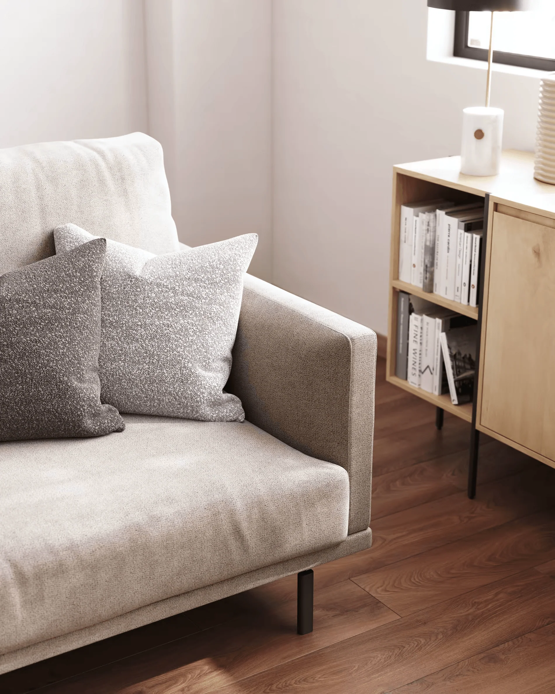 Sofa 3-osobowa GALENE beżowy - Image 5