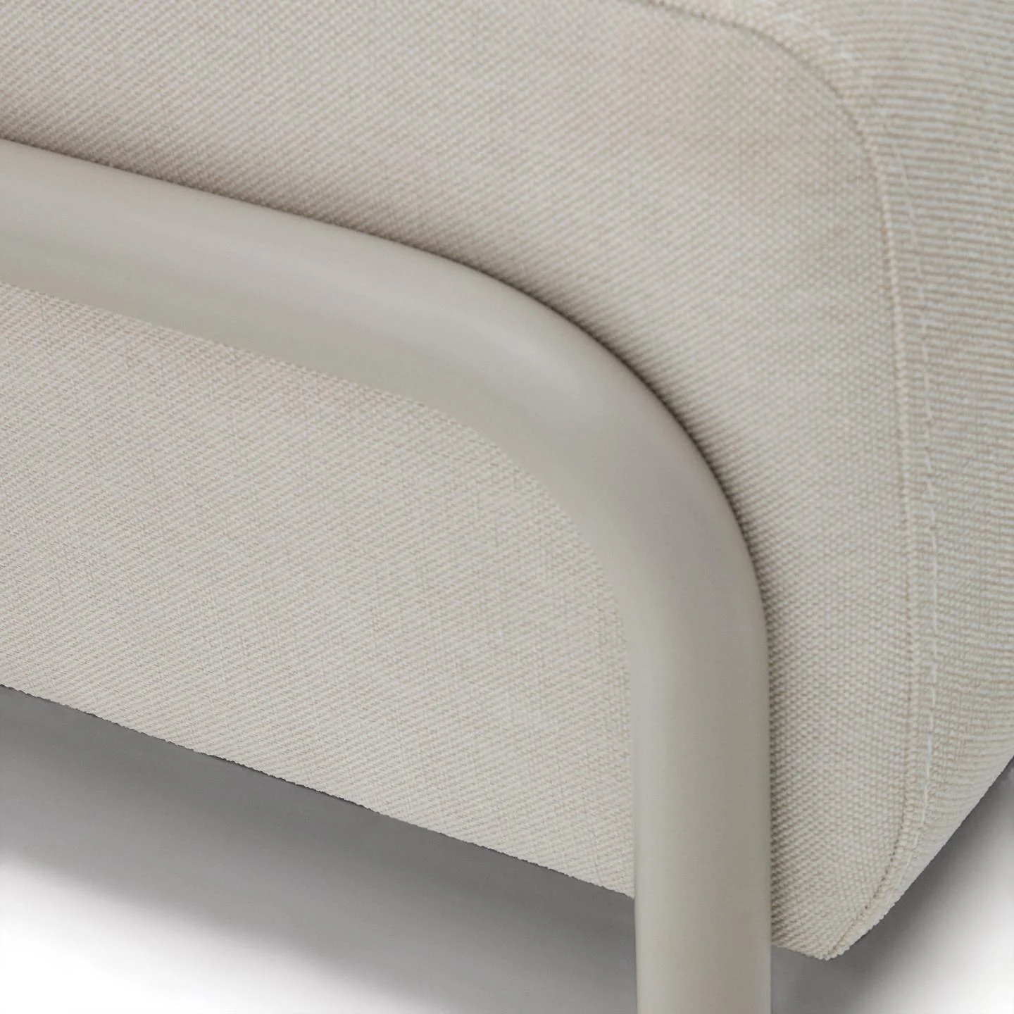 Sofa 3-osobowa modułowa z małą tacką COMPO jasnobeżowy szenil - Image 11