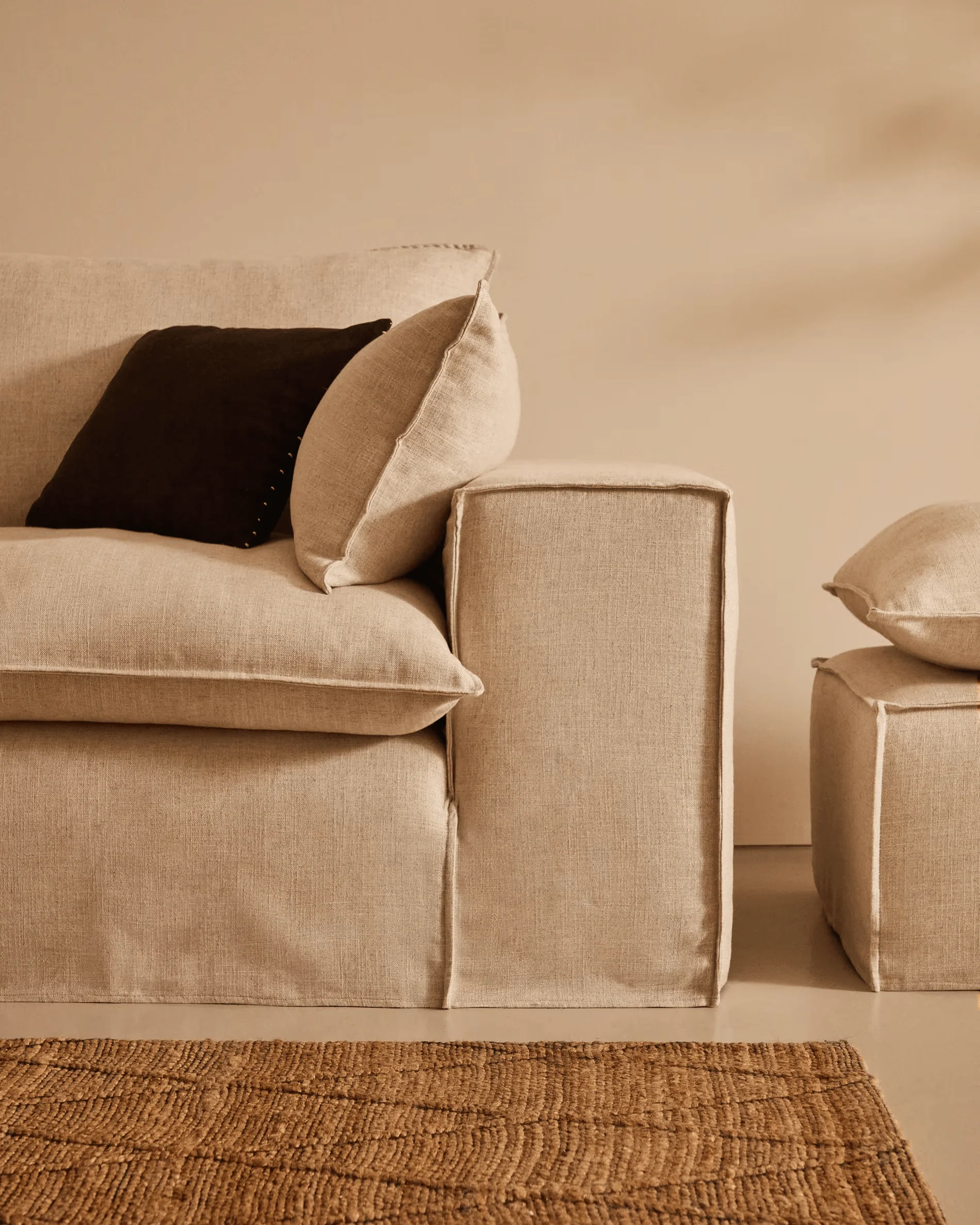 Sofa 3-osobowa ze zdejmowanym pokrowcem ANARELA beżowy - Image 20