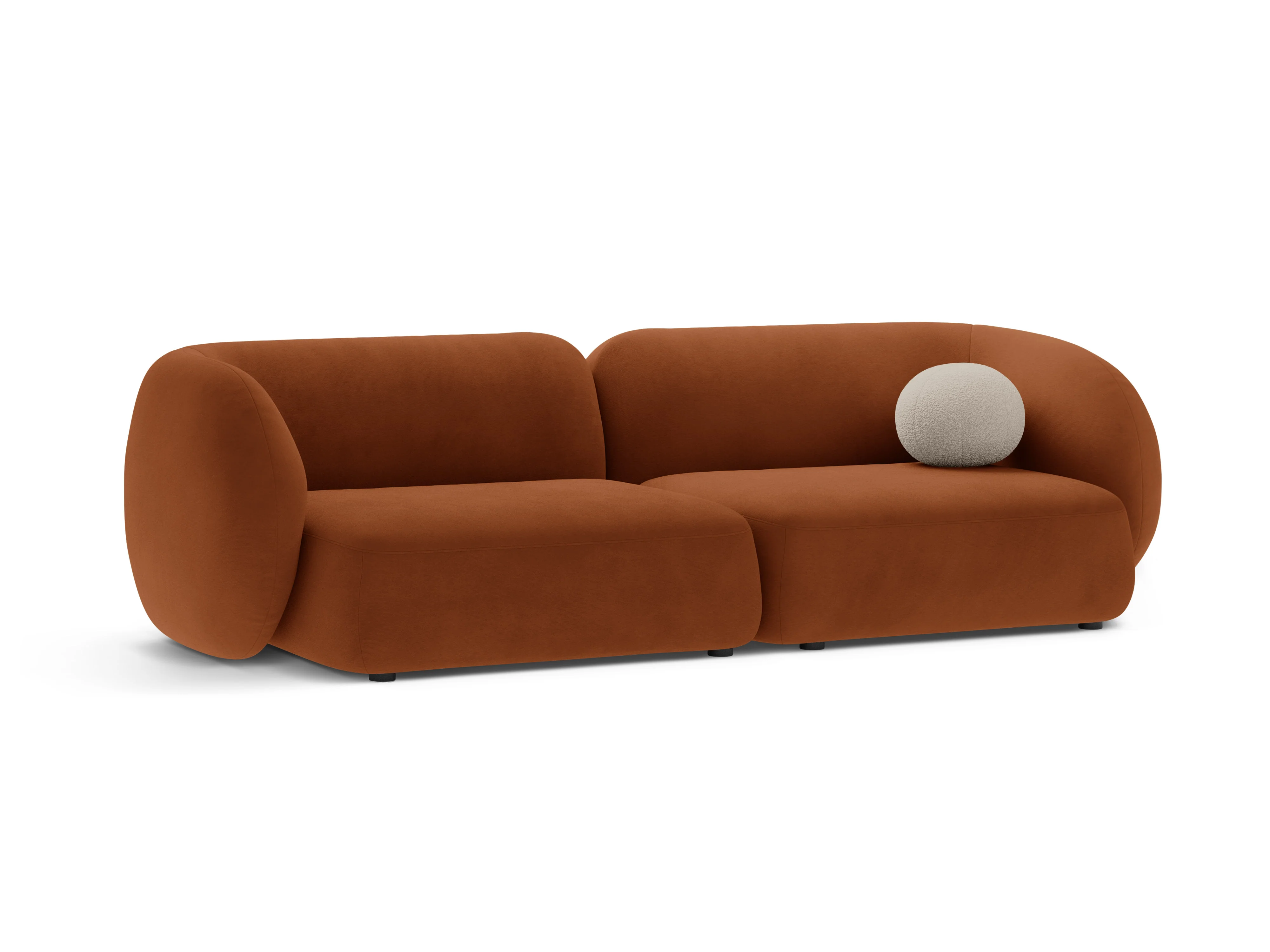 Sofa 4-osobowa aksamitna KATE terracotta - Image 3