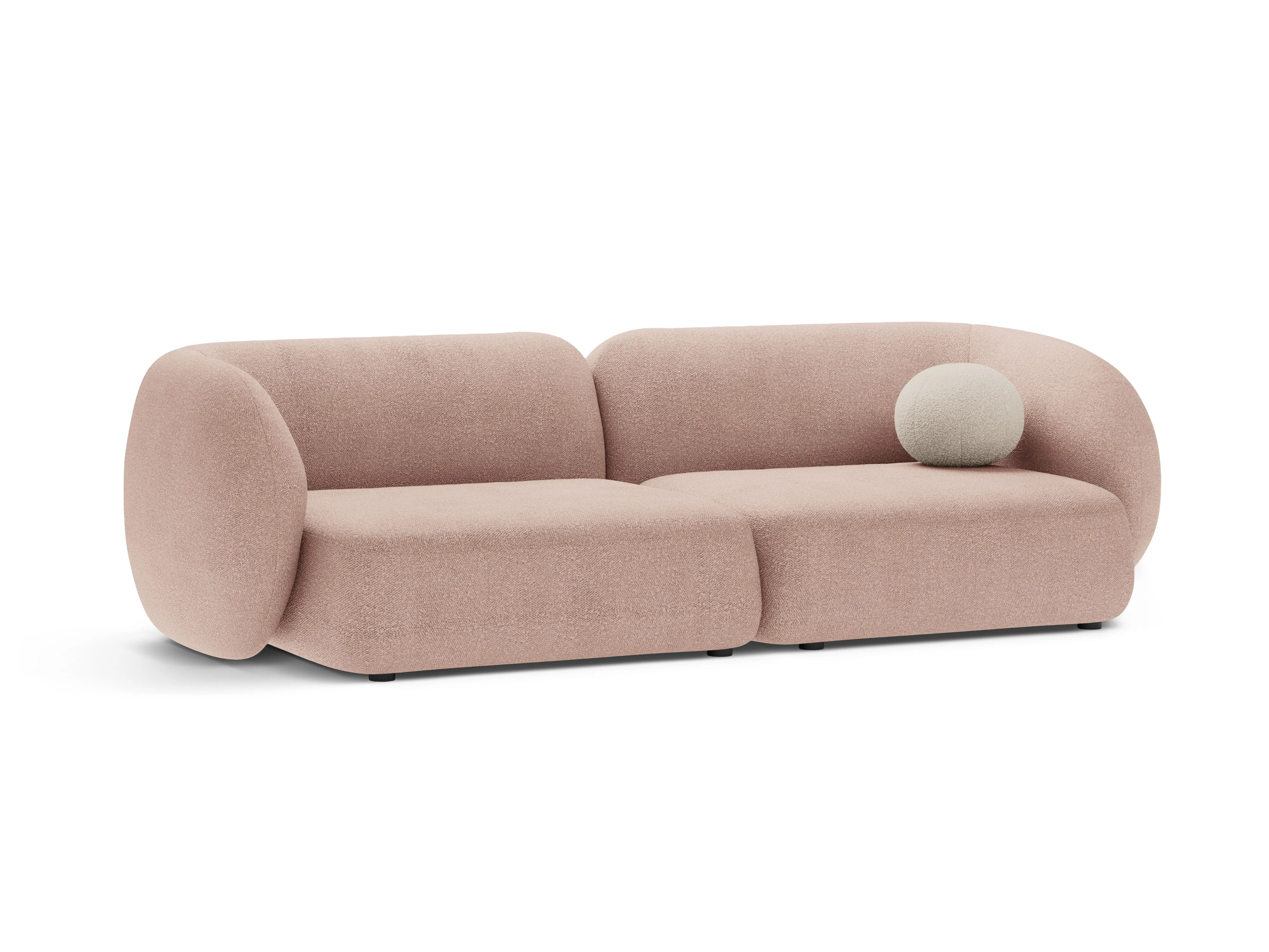 Sofa 4-osobowa KATE różowy boucle - Image 3