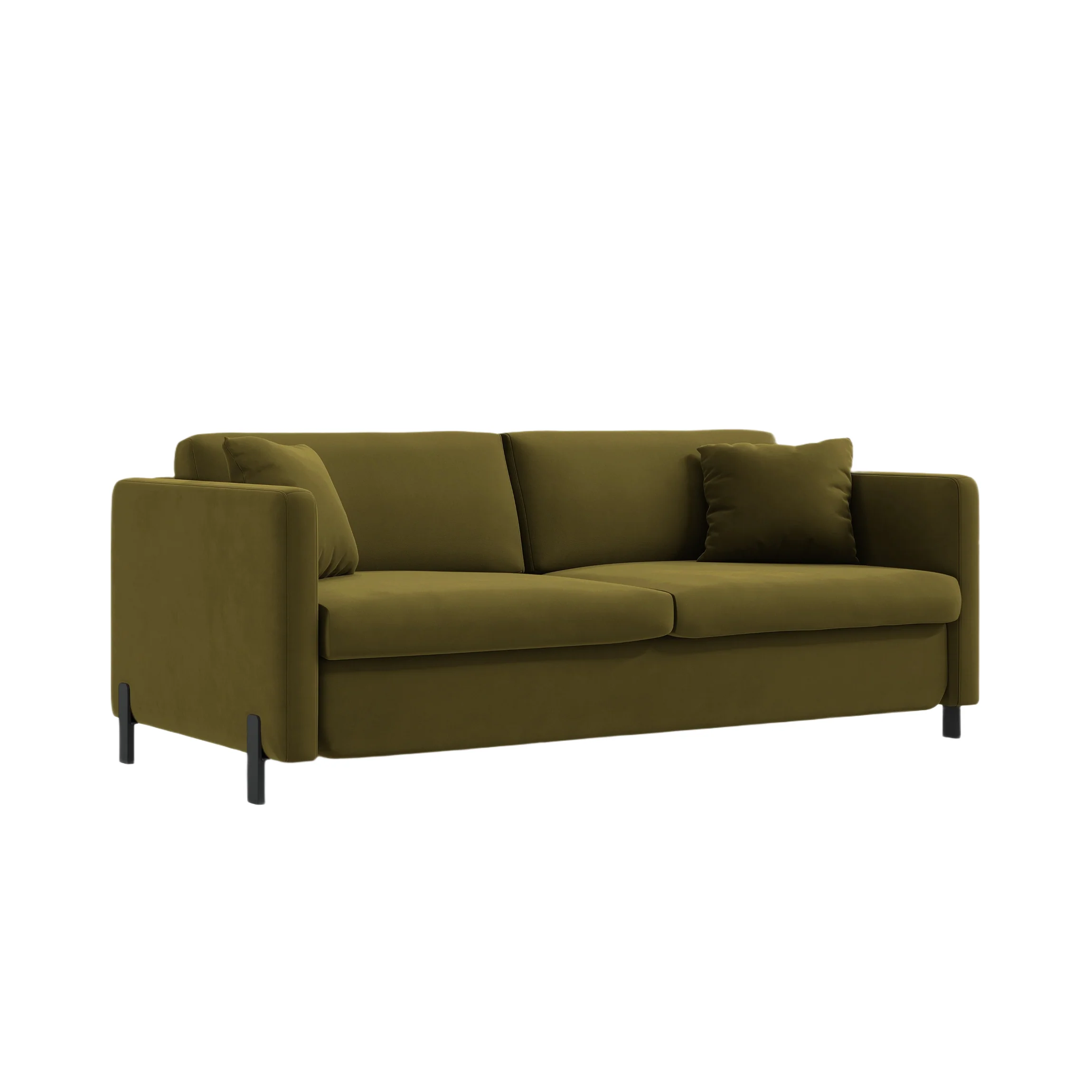 Sofa aksamitna 2-osobowa z funkcją spania GLORIA zielony