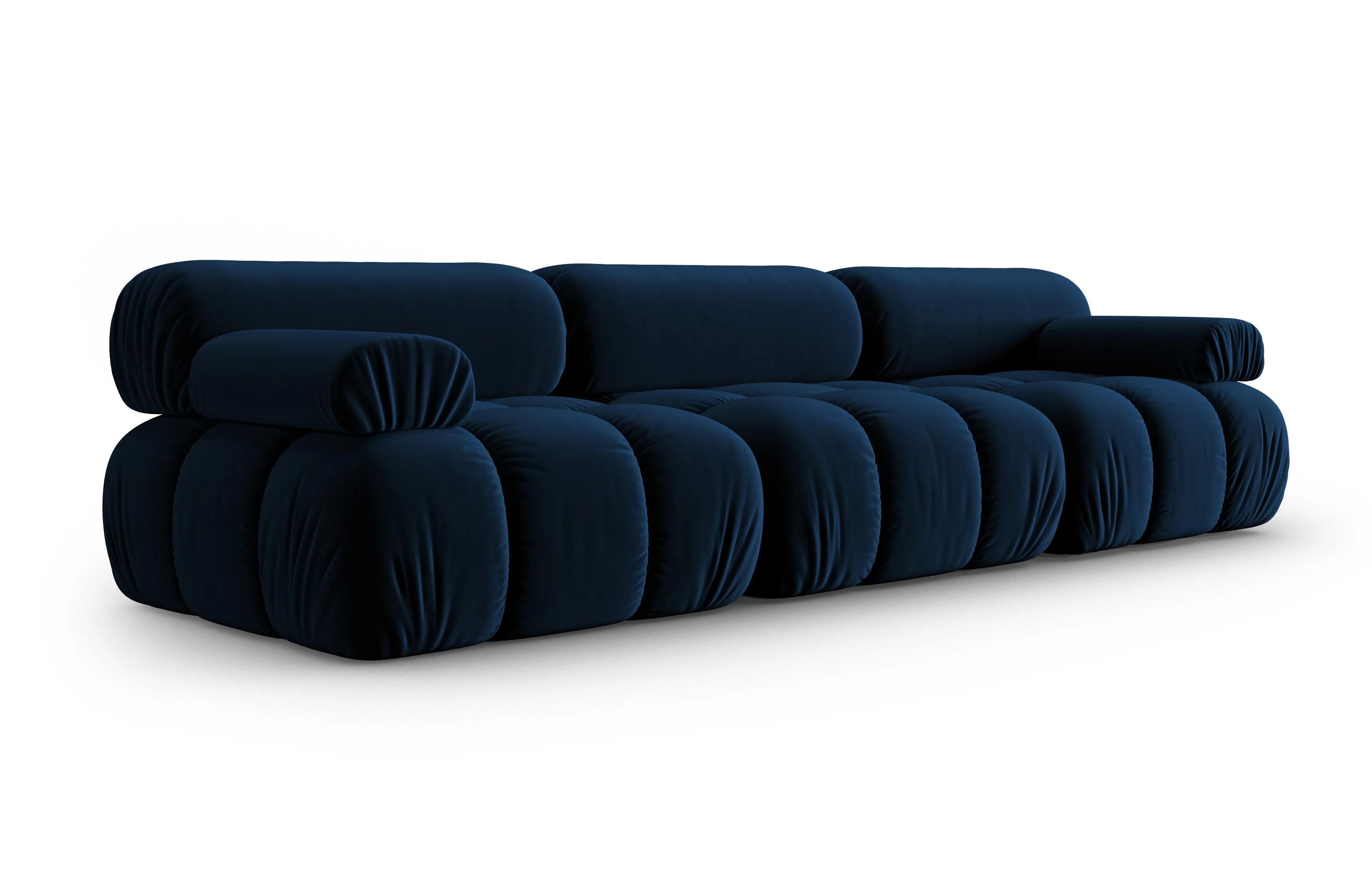 Sofa aksamitna 3-osobowa CORTINA królewski niebieski - Image 2