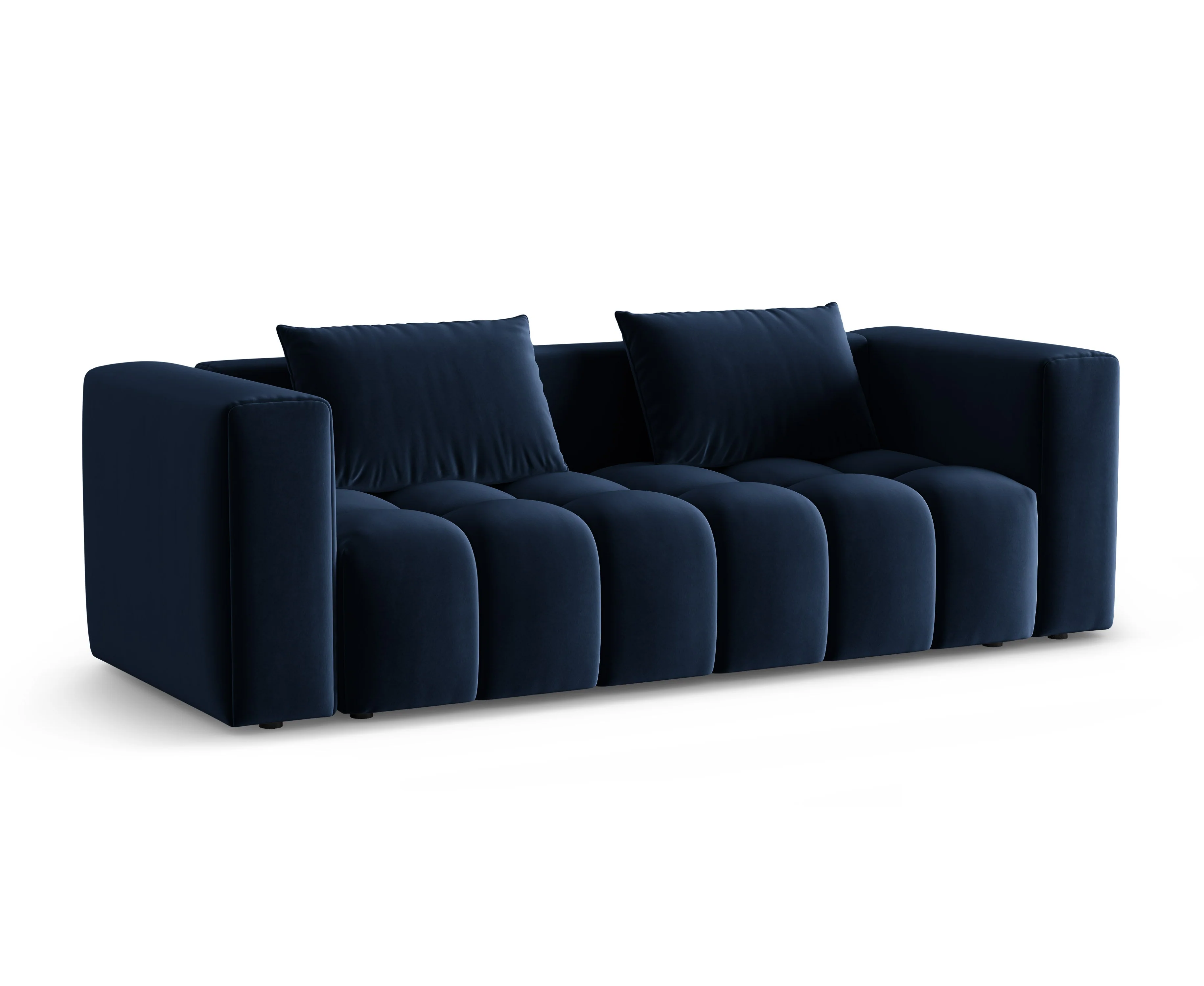 Sofa aksamitna 3-osobowa z funkcją spania VERONA królewski niebieski