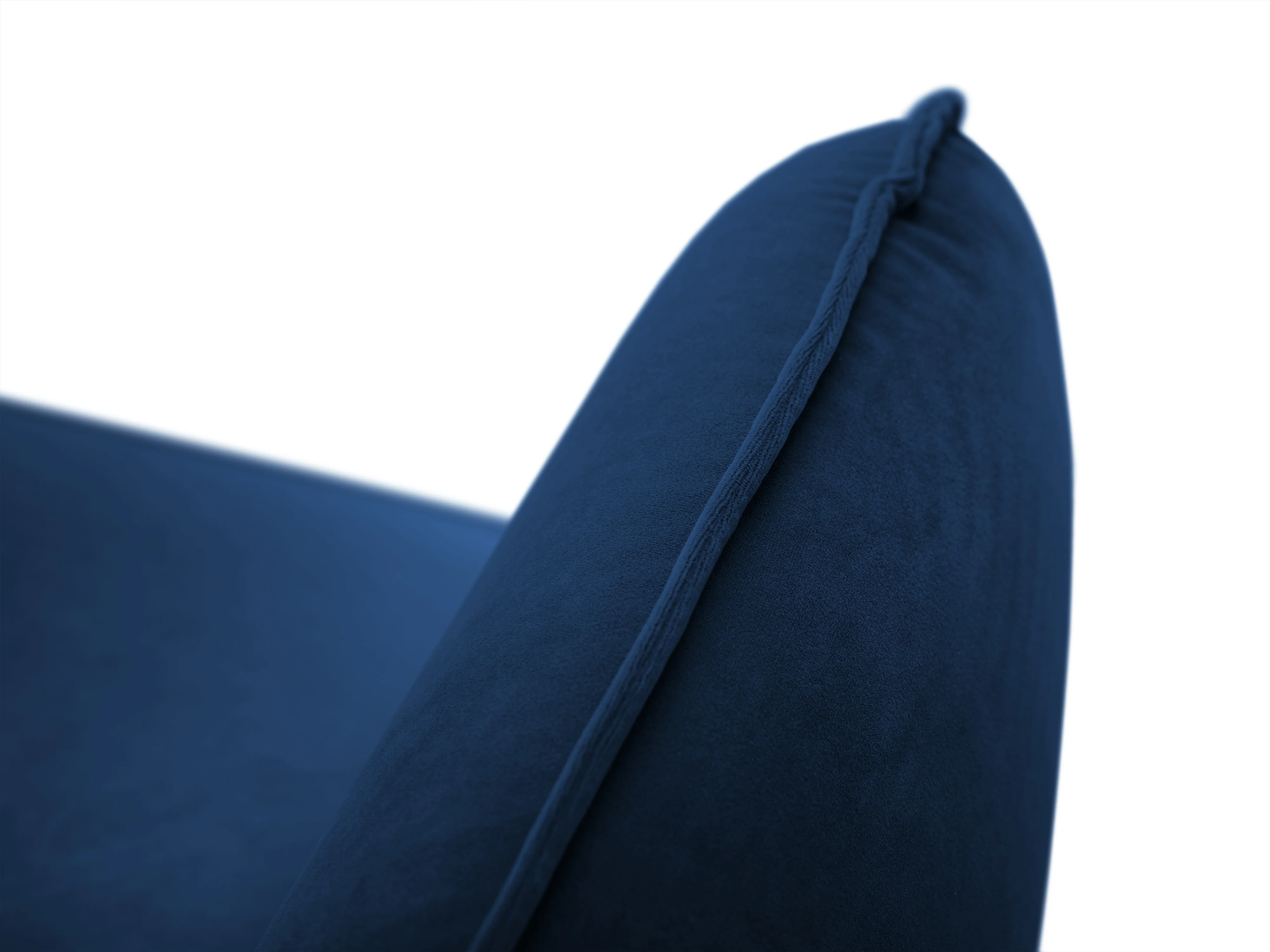 Sofa aksamitna 4-osobowa VIENNA granat królewski z czarną podstawą - Image 4