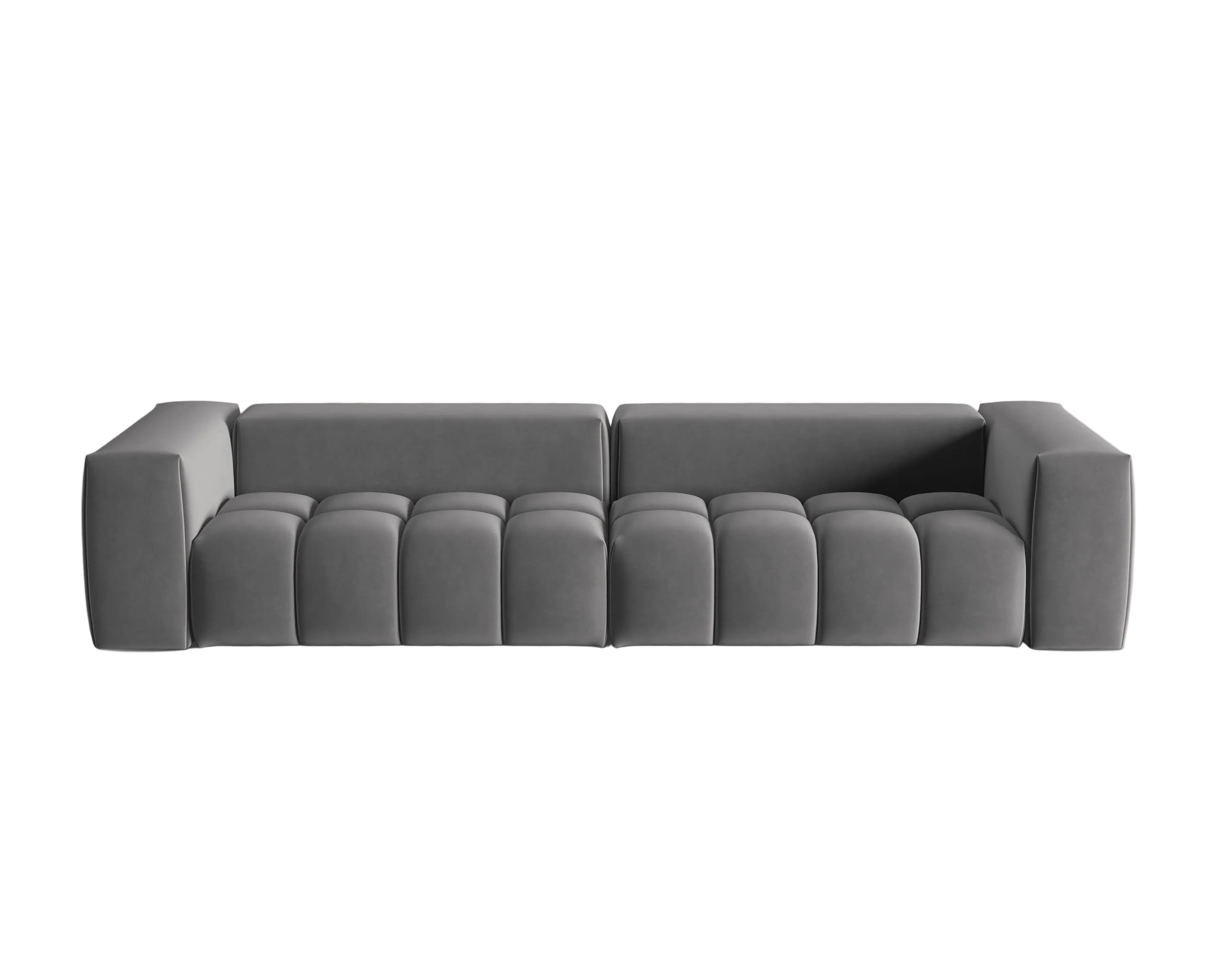 Sofa aksamitna 5-osobowa VERONA szary