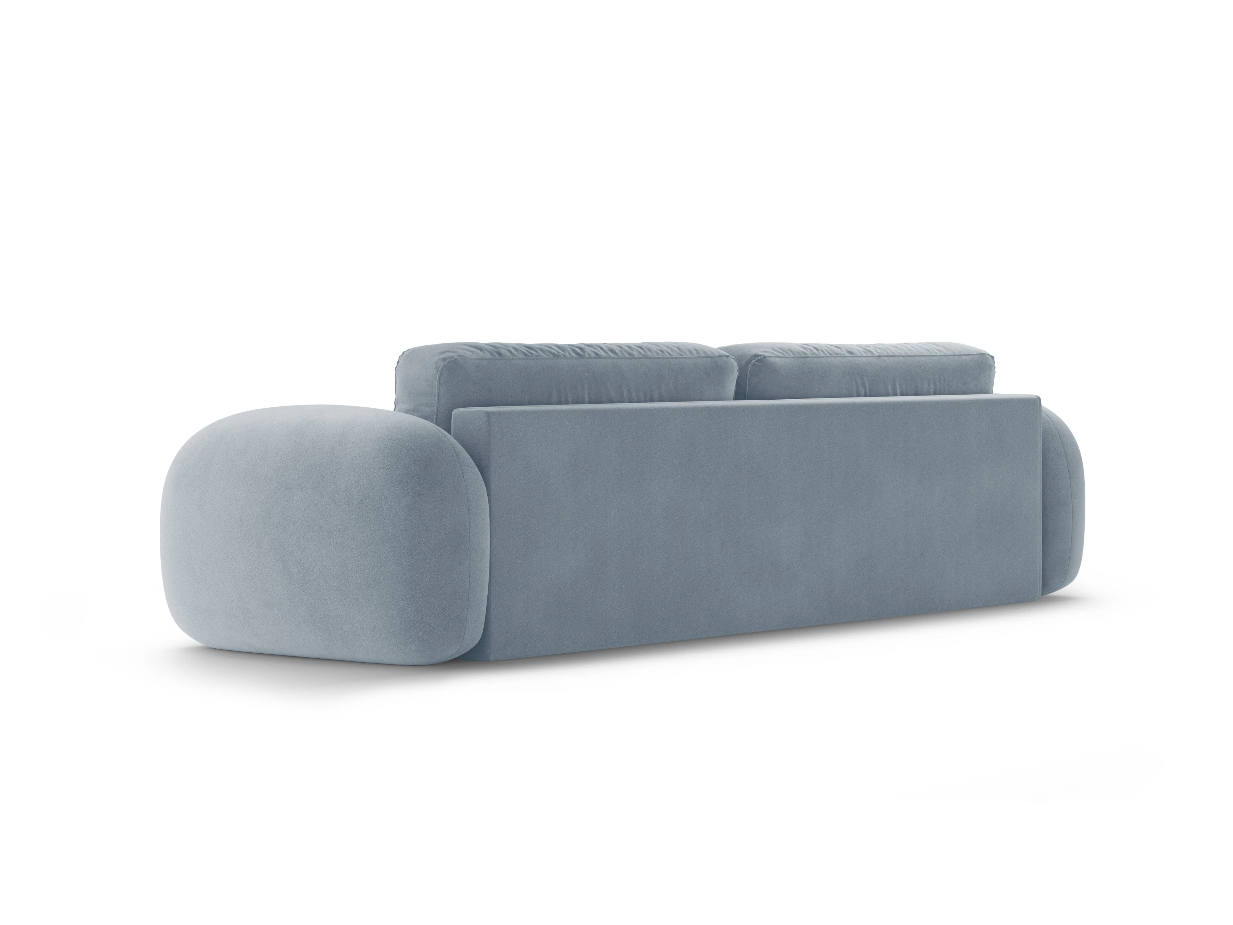 Sofa aksamitna z funkcją spania 3-osobowa TONALE błękitny - Image 4